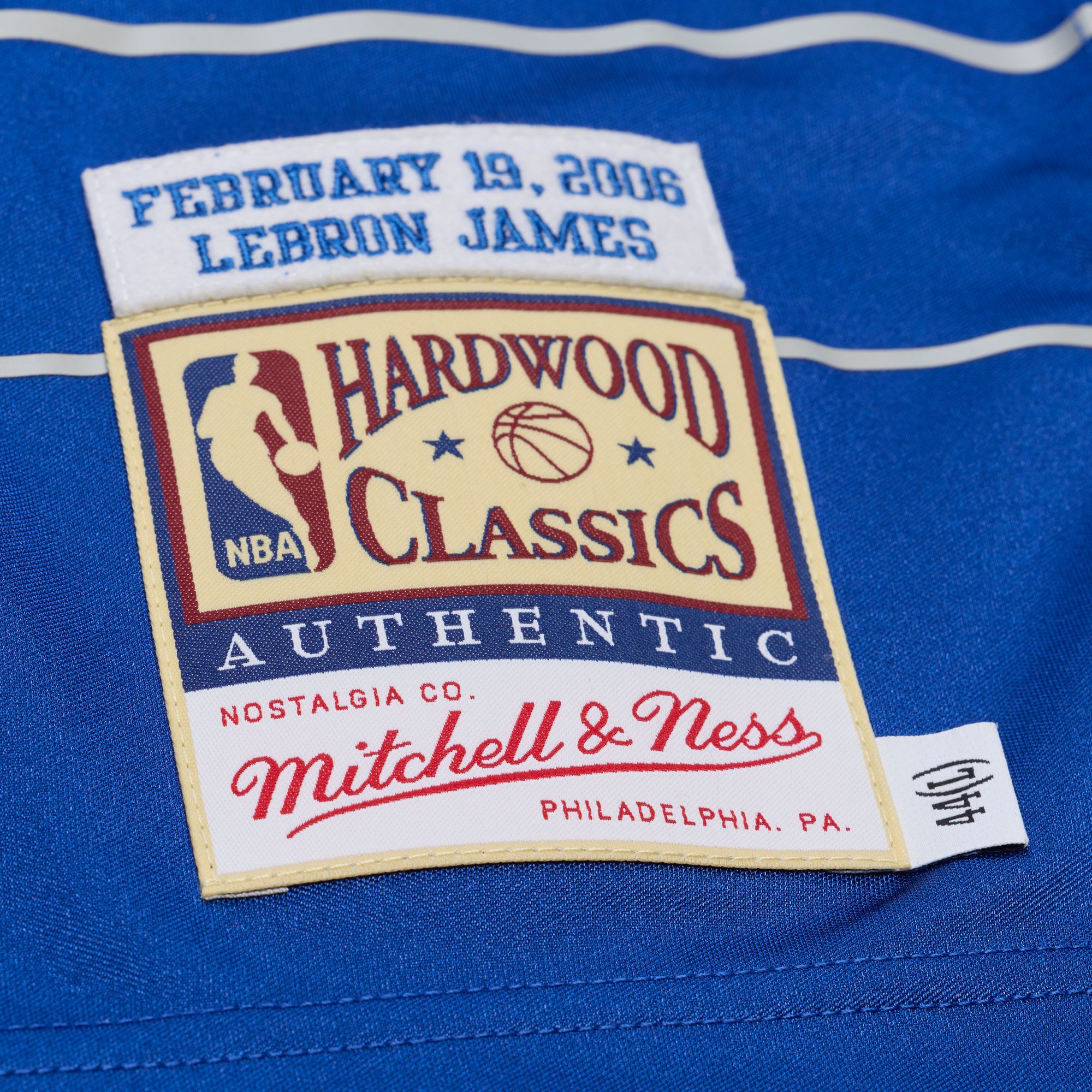 Mitchell & Ness Men's Cleveland Cavaliers LeBron James #23 White Authentic Hardwood Classics Jersey product image