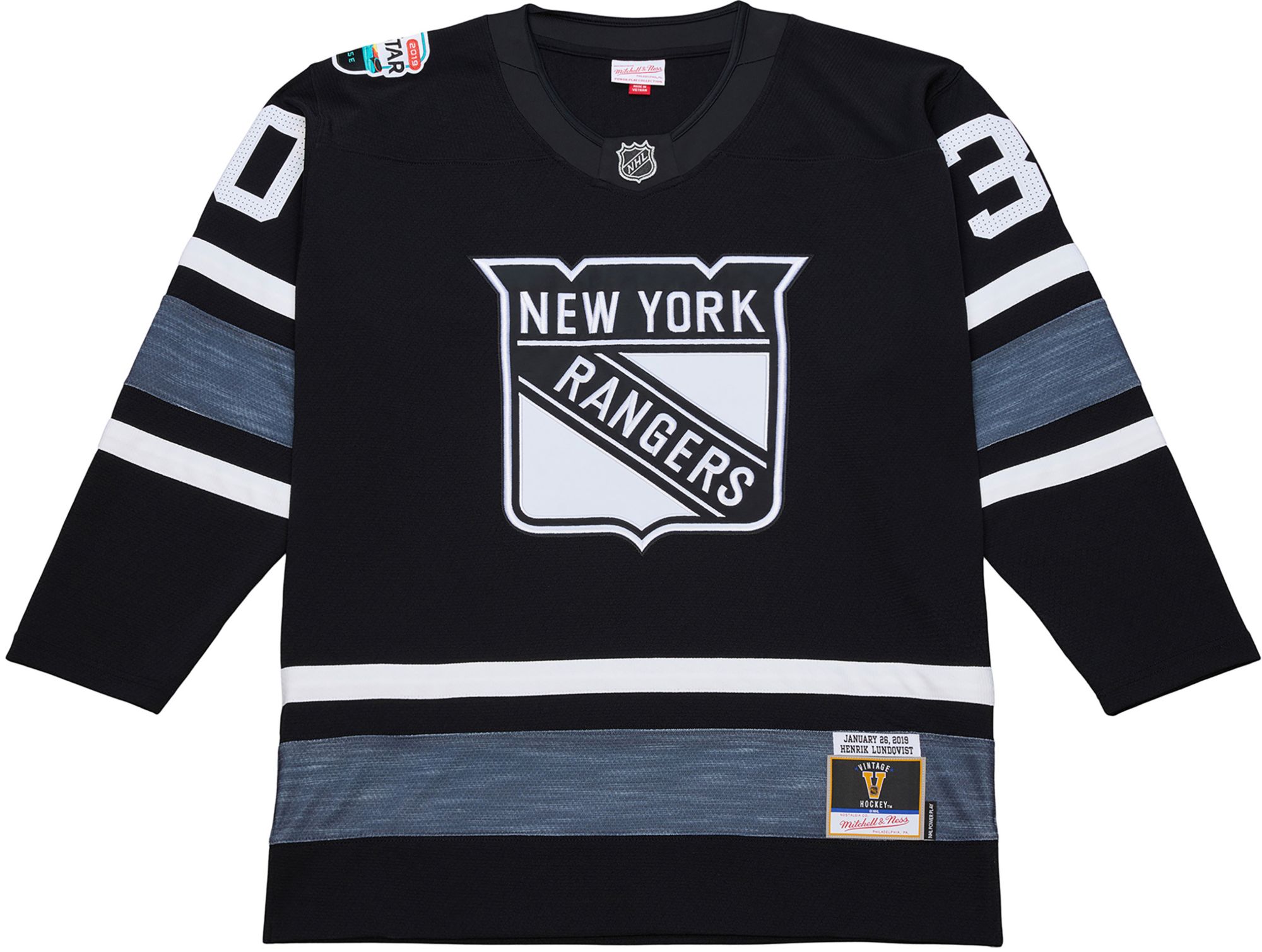 Mitchell & Ness Men's Seattle Kraken Black/White Henrik Lundqvist #30 All Star Game 2019 Jersey product image