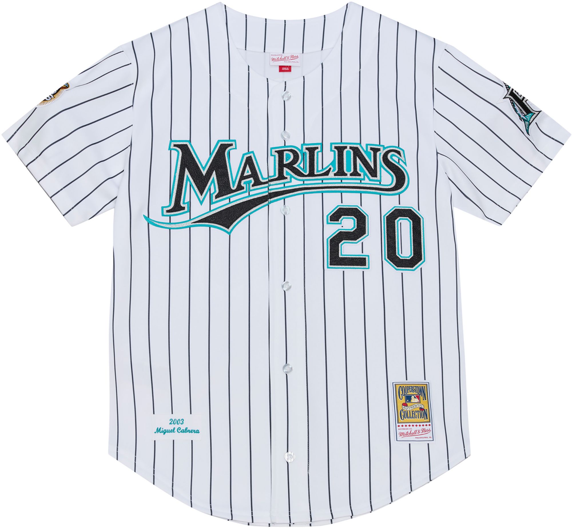 Mitchell & Ness Men's Miami Marlins Melky Cabrera #53 White Authentic Home Jersey product image