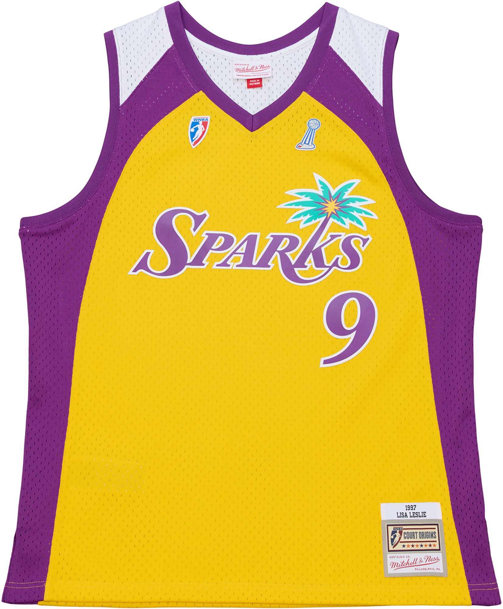 Mitchell & Ness Men's Los Angeles Sparks Yellow Lisa Leslie Retro Jersey product image