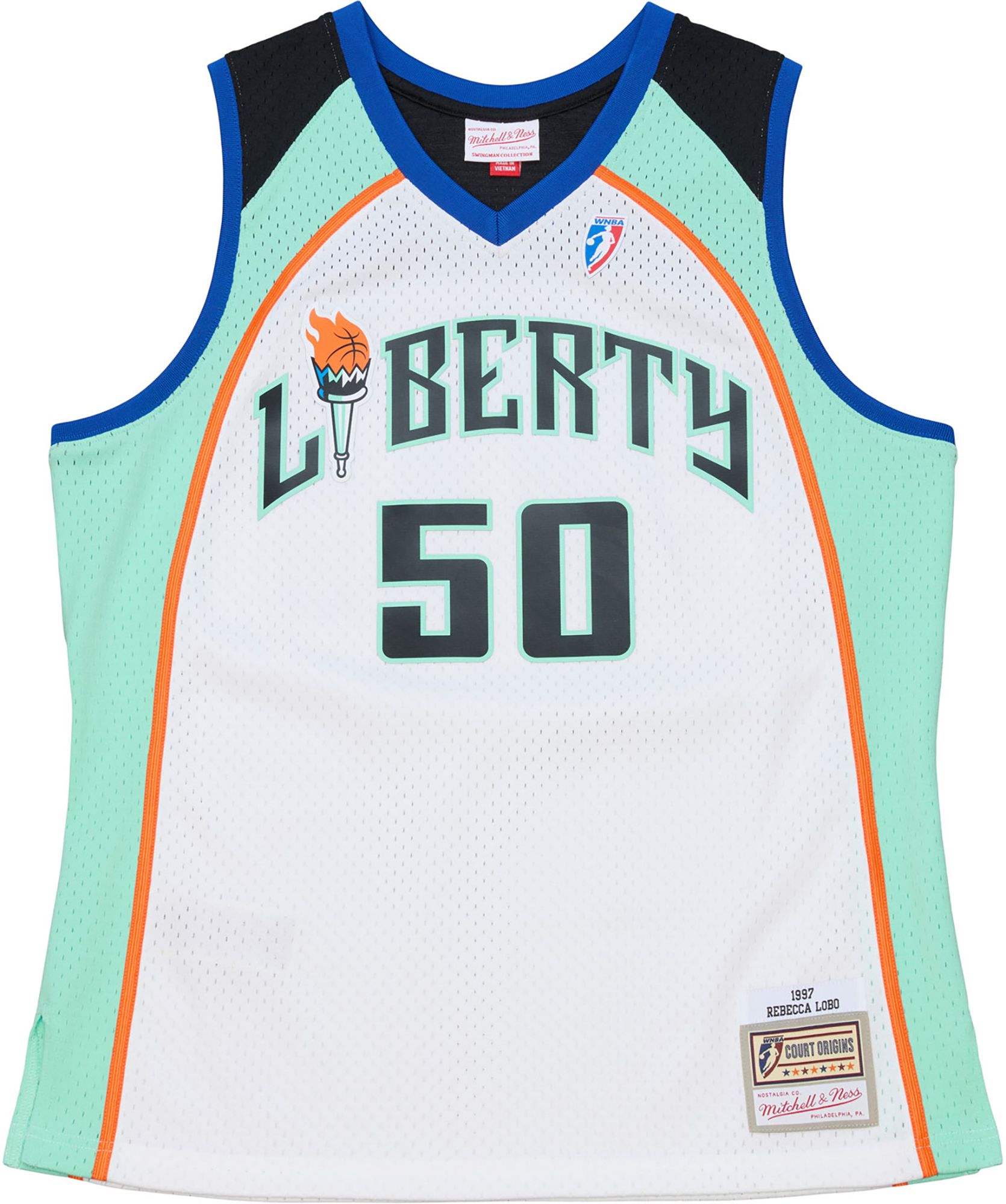 Mitchell & Ness Men's New York Liberty White Rebecca Lobo Retro Jersey product image