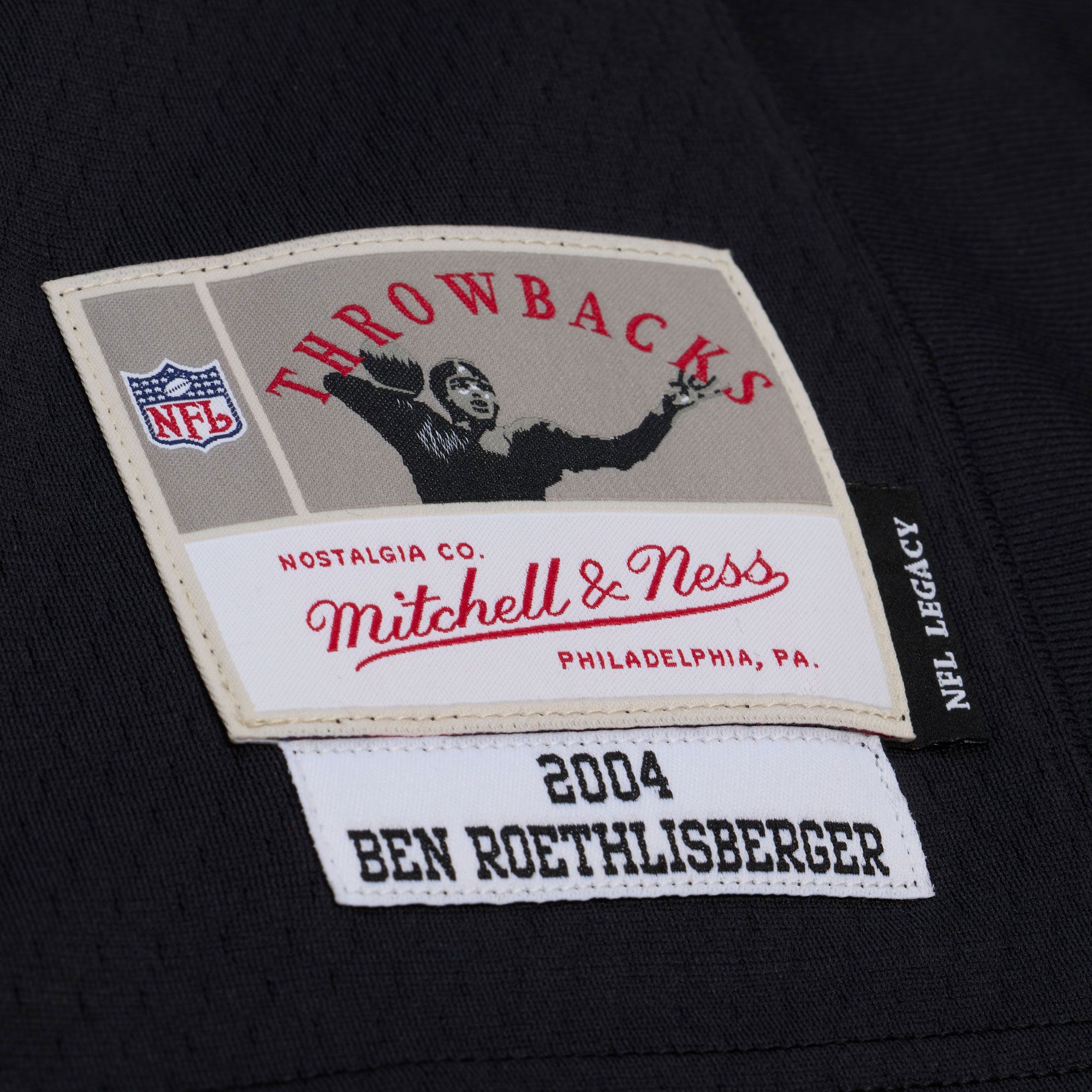 Mitchell & Ness Men's Pittsburgh Steelers Ben Roethlisberger #7 2004  Black Jersey product image