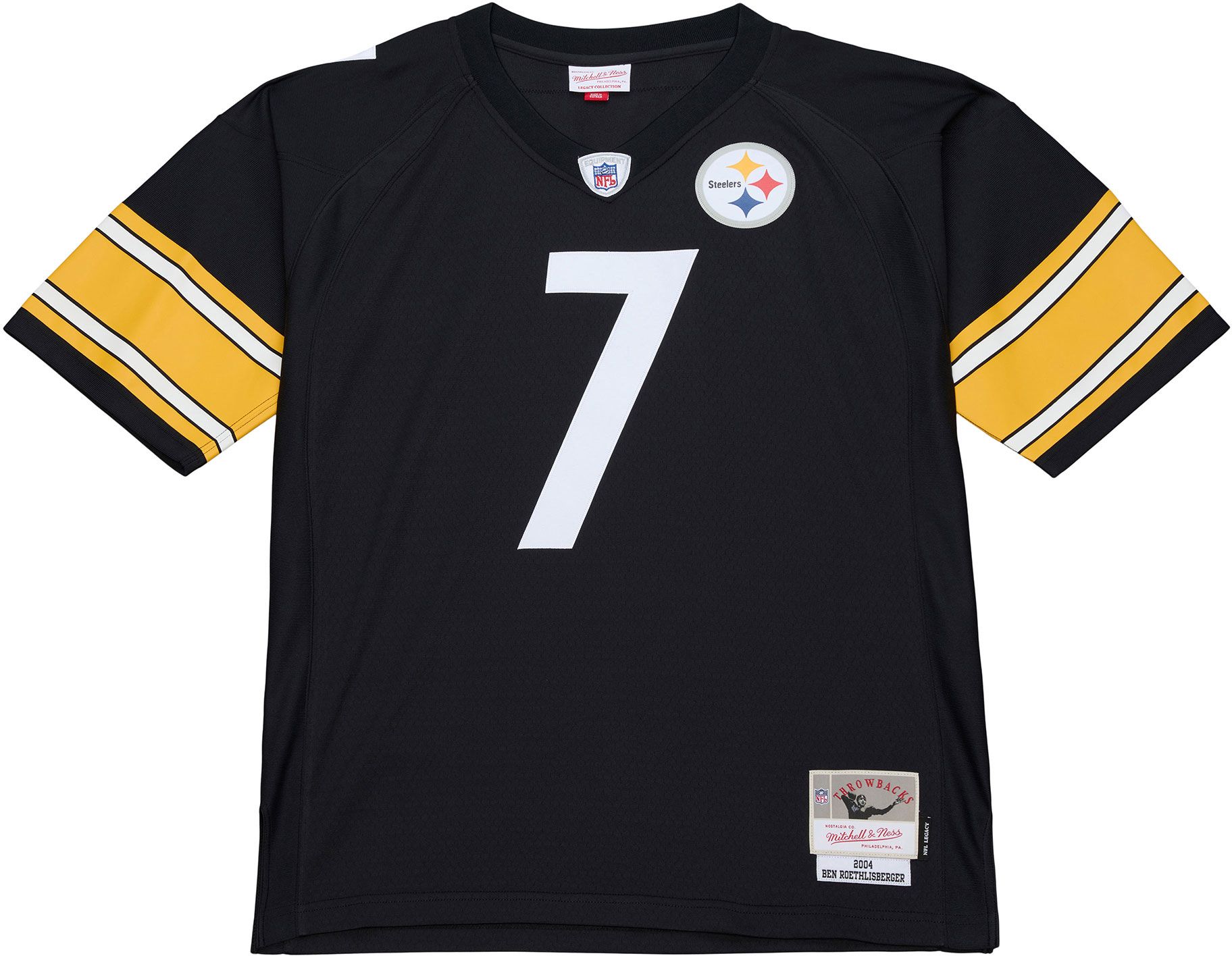 Mitchell & Ness Men's Pittsburgh Steelers Ben Roethlisberger #7 2004  Black Jersey product image