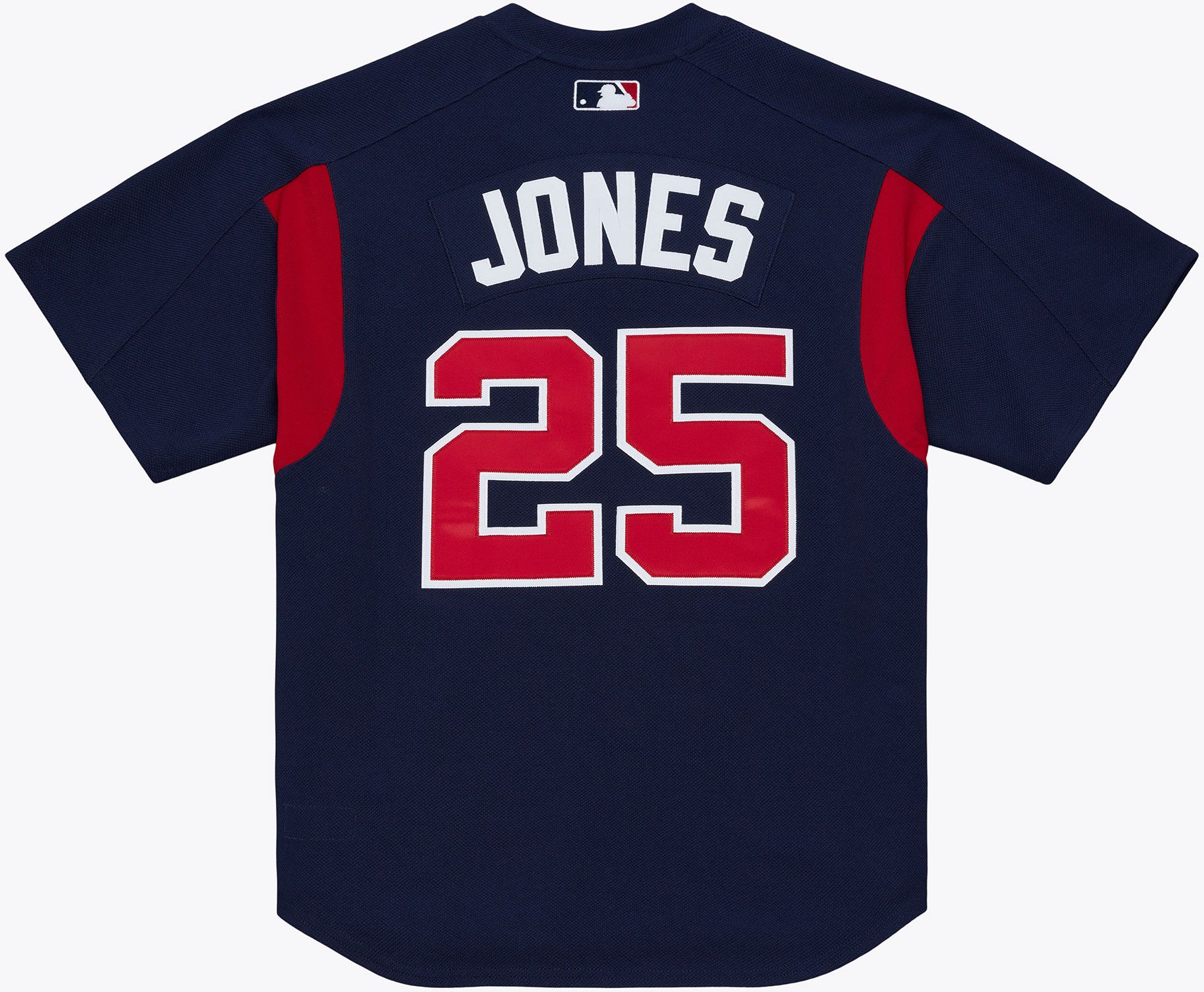 Mitchell & Ness Men's Atlanta Braves Andruw Jones #25 Navy Mesh Jersey product image
