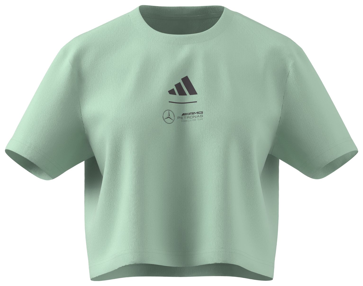 adidas Women's Mercedes F1 Green Cropped T-Shirt product image