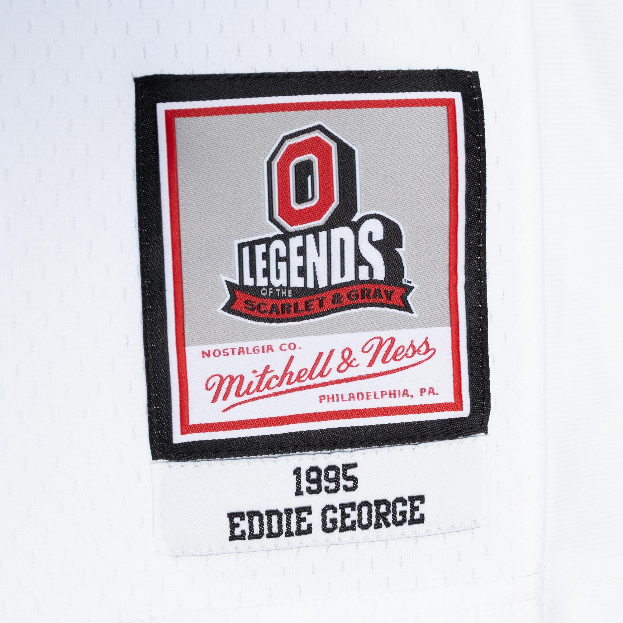 Mitchell & Ness Men's Ohio State Buckeyes Eddie George #27 1995 White Replica Jersey product image