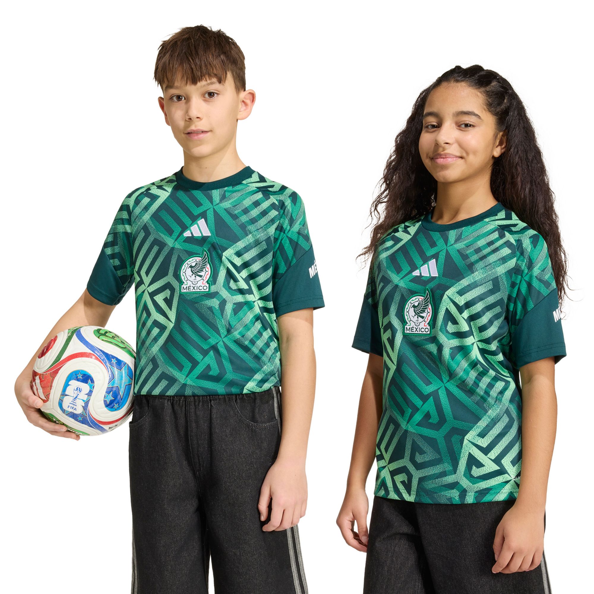 adidas Youth Mexico Green 2026 Home Prematch Jersey product image