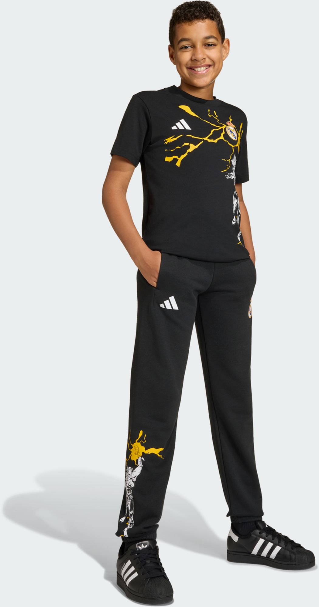 adidas Youth Real Madrid x Avengers Black Track Pants product image