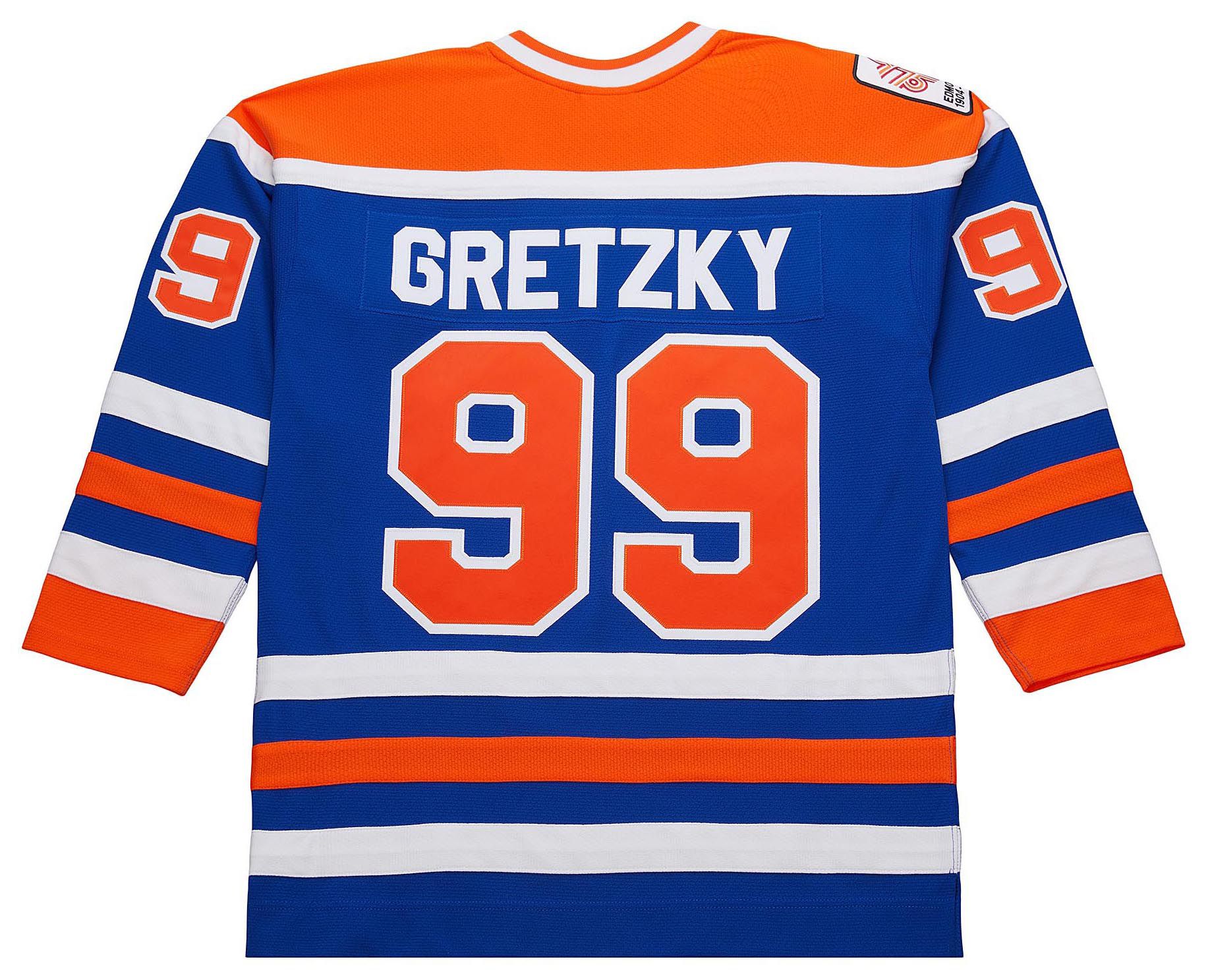 Mitchell & Ness Men's Edmonton Oilers Wayne Gretzky #99 1979 Blue Power Play Vintage Replica Jersey product image