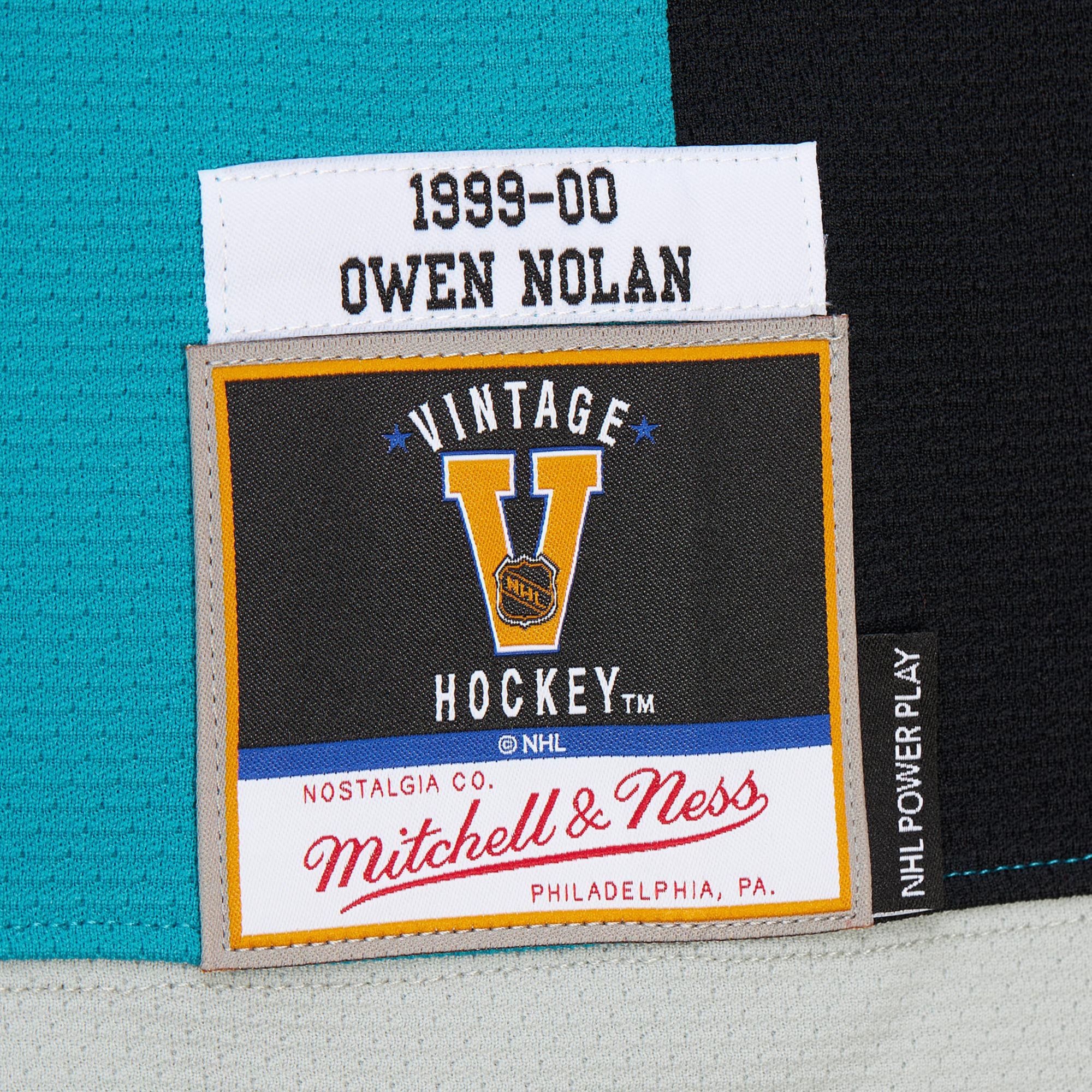 Mitchell & Ness Men's San Jose Sharks Owen Nolan #11 1999 Vintage Home Replica Jersey product image