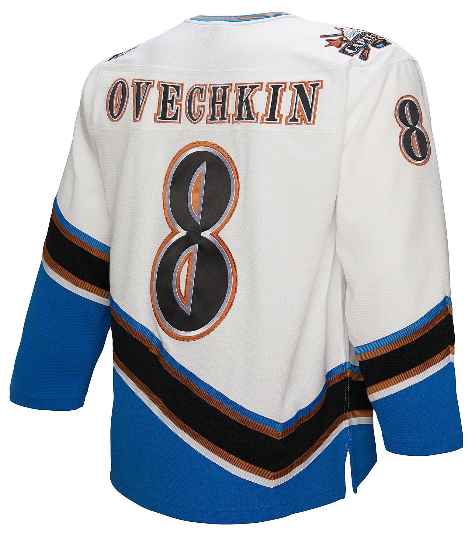 Mitchell & Ness Men's Washington Capitals Alex Ovechkin #8 2005 White Power Play Vintage Replica Jersey product image