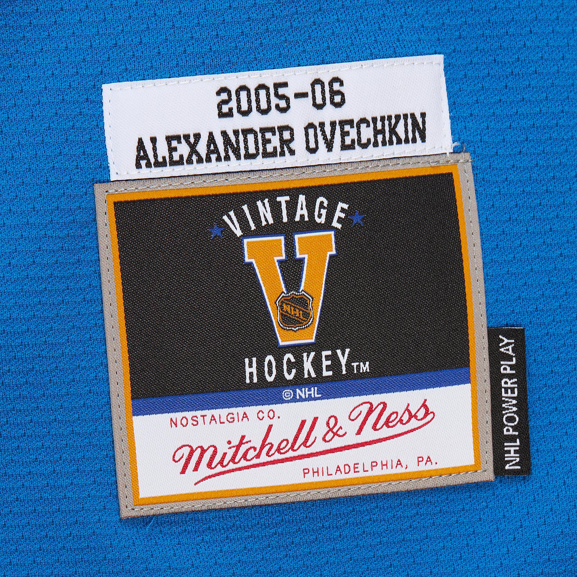 Mitchell & Ness Men's Washington Capitals Alex Ovechkin #8 2005 White Power Play Vintage Replica Jersey product image