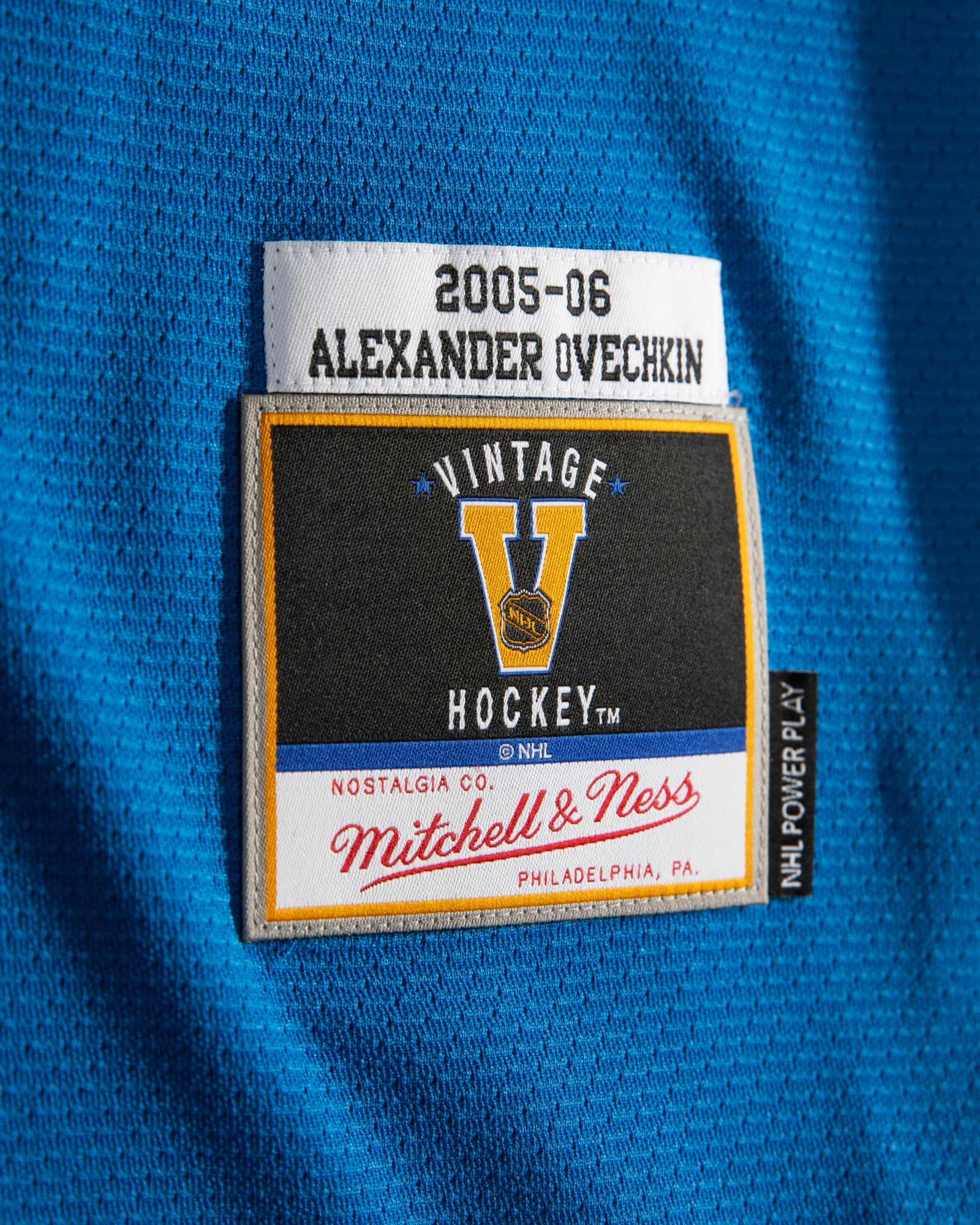 Mitchell & Ness Men's Washington Capitals Alex Ovechkin #8 2005 White Power Play Vintage Replica Jersey product image