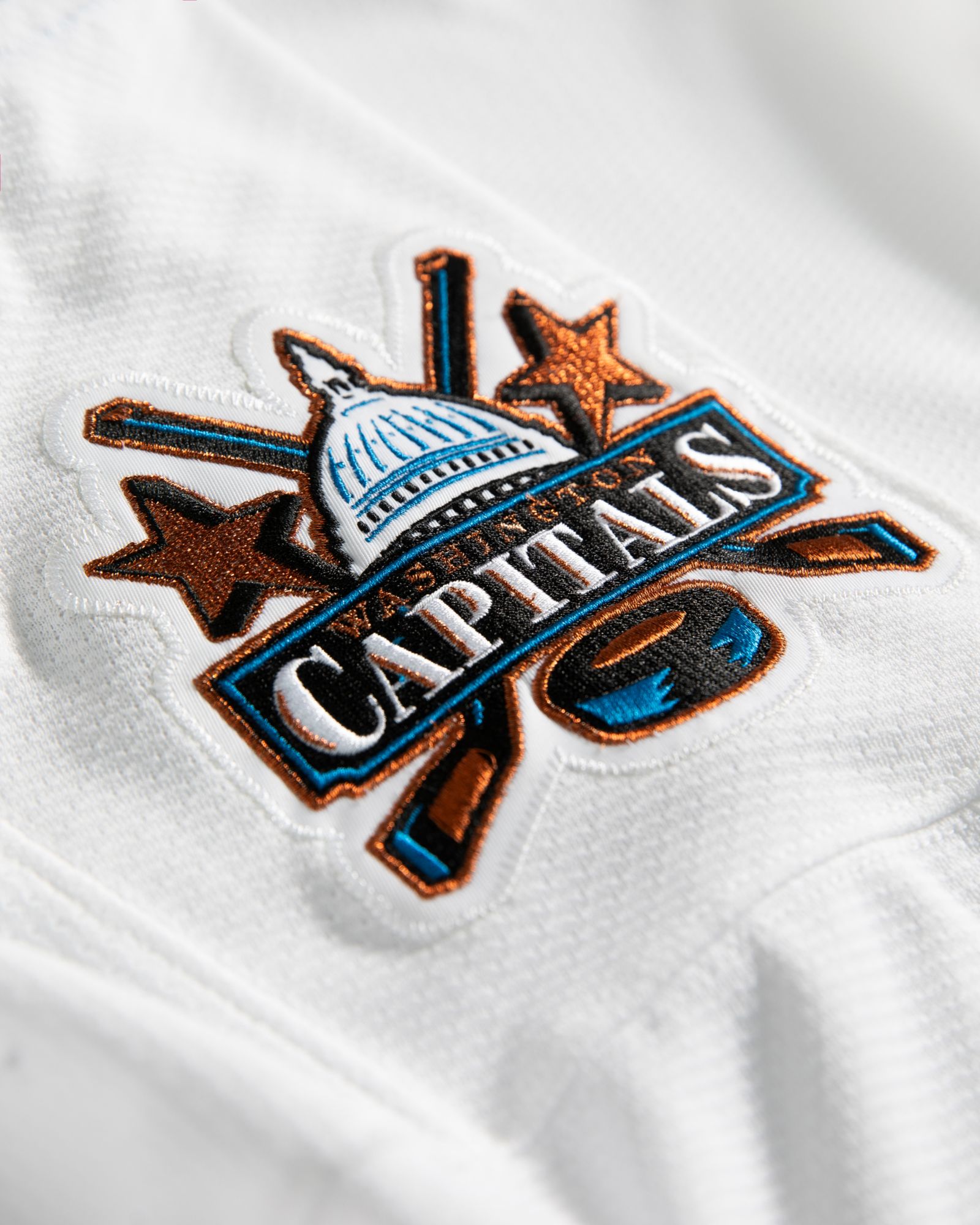 Mitchell & Ness Men's Washington Capitals Alex Ovechkin #8 2005 White Power Play Vintage Replica Jersey product image