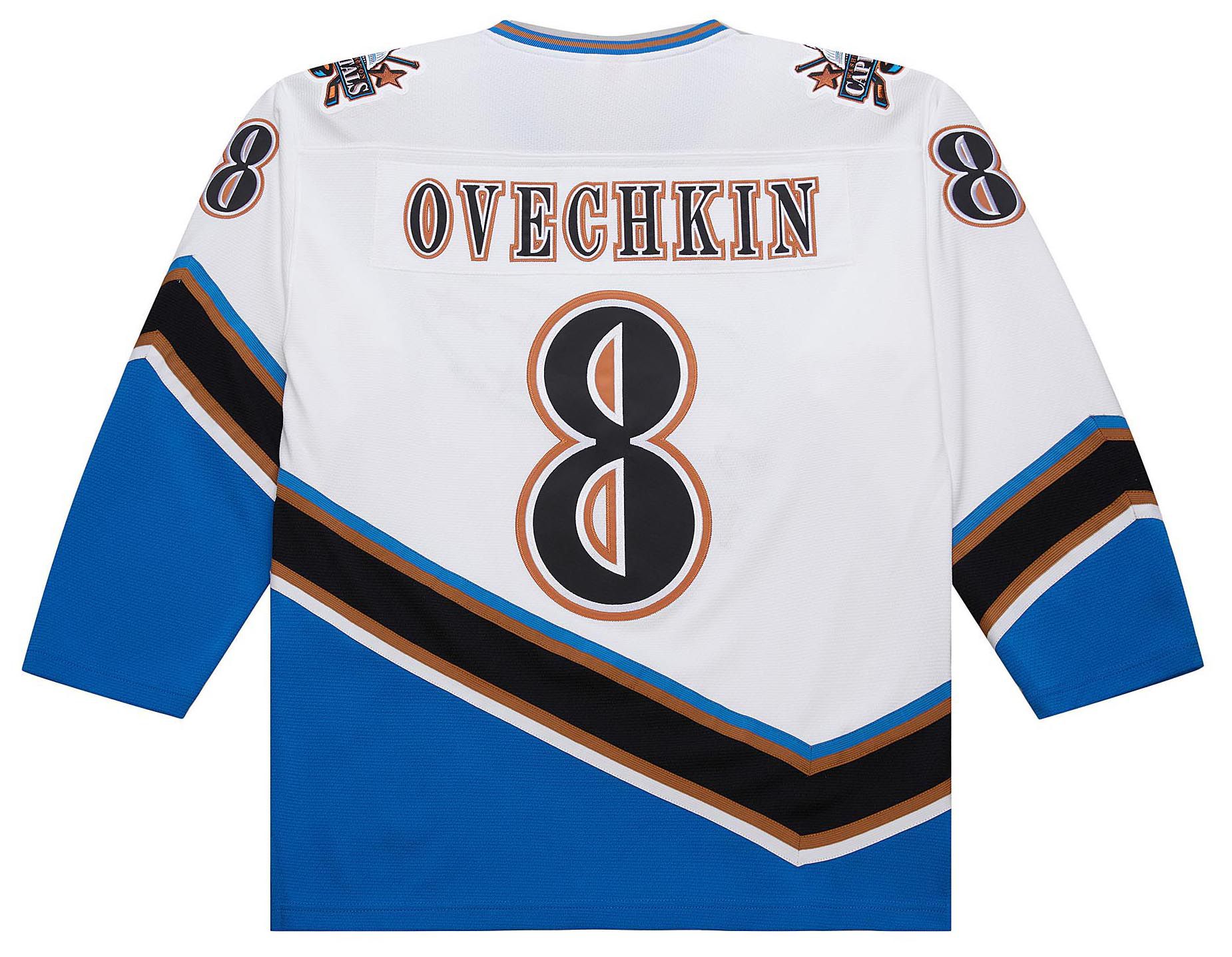 Mitchell & Ness Men's Washington Capitals Alex Ovechkin #8 2005 White Power Play Vintage Replica Jersey product image