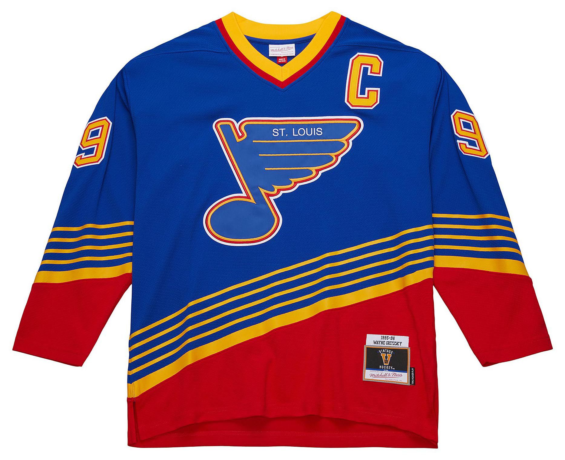 Mitchell & Ness Men's St. Louis Blues Wayne Gretzky #99 1995 Blue Power Play Vintage Replica Jersey product image