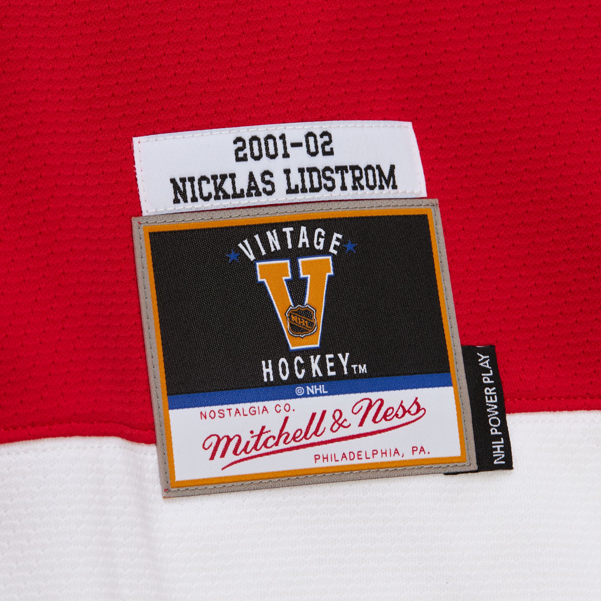 Mitchell & Ness Men's Detroit Red Wings Nicklas Lidstrom #5 2001 Vintage Home Replica Jersey product image