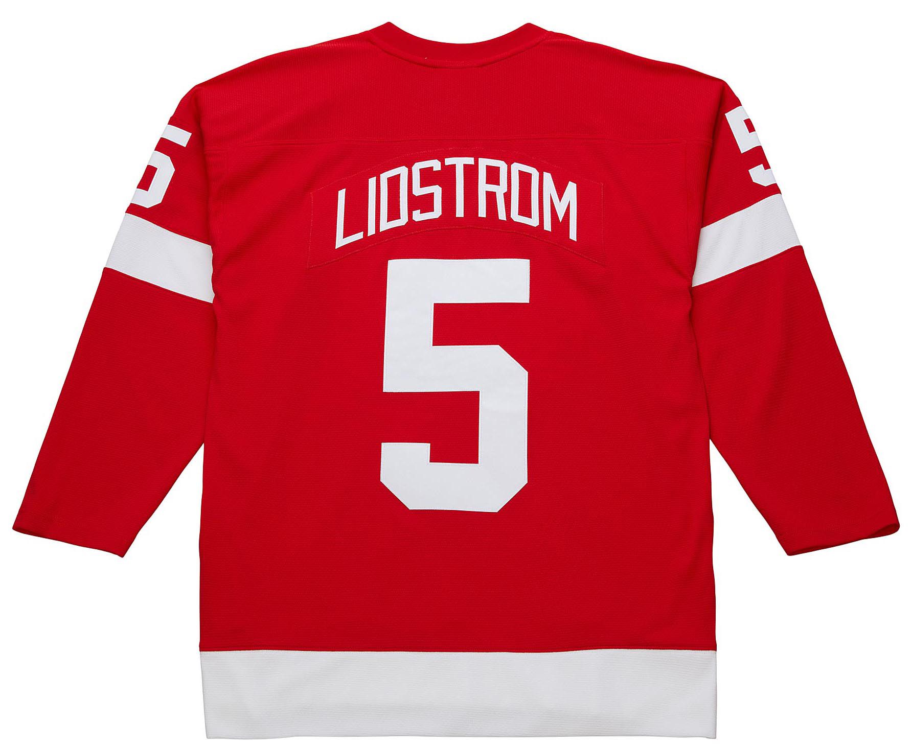 Mitchell & Ness Men's Detroit Red Wings Nicklas Lidstrom #5 2001 Vintage Home Replica Jersey product image
