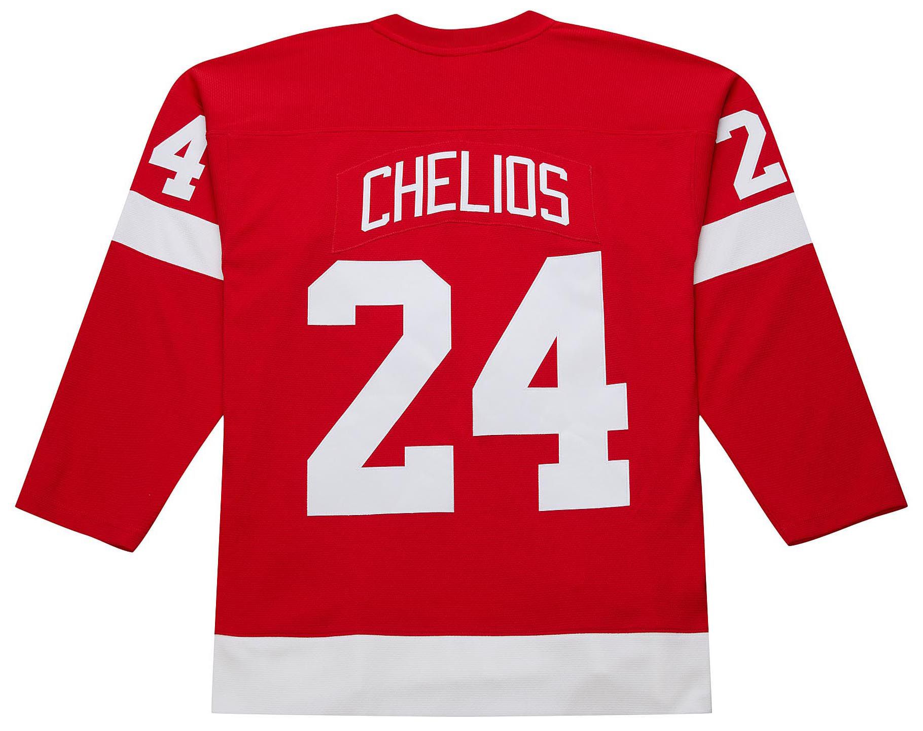 Mitchell & Ness Men's Detroit Red Wings Chris Chelios #24 2001 Vintage Home Replica Jersey product image