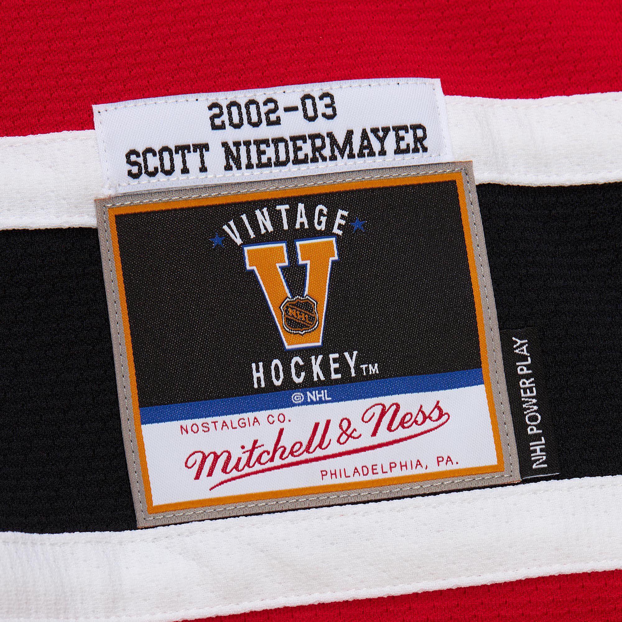 Mitchell & Ness Men's New Jersey Devils Scott Niedermayer #27 2002 Red Power Play Vintage Replica Jersey product image
