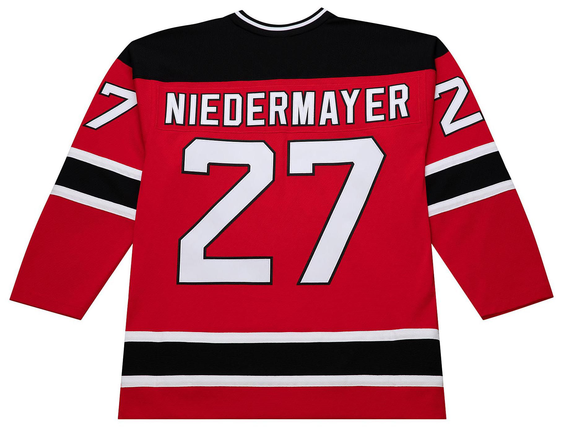 Mitchell & Ness Men's New Jersey Devils Scott Niedermayer #27 2002 Red Power Play Vintage Replica Jersey product image