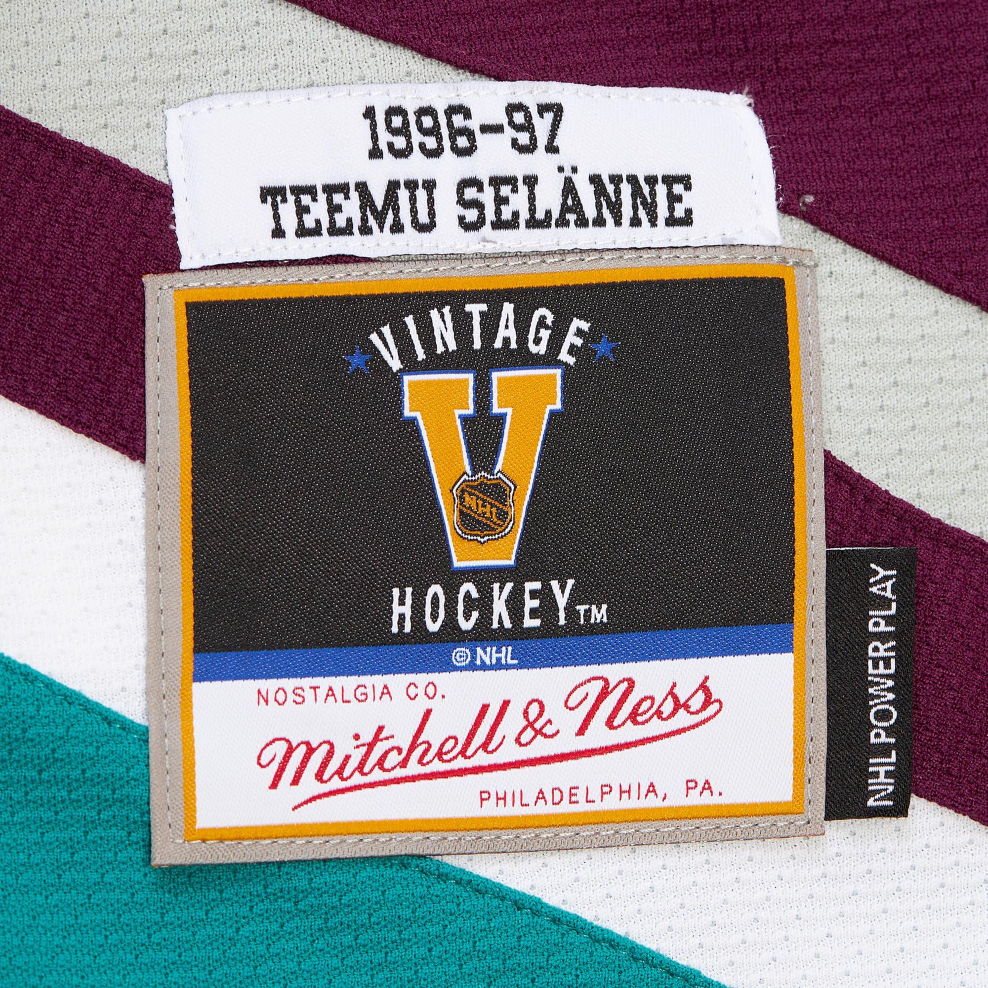 Mitchell & Ness Men's Anaheim Ducks Teemu Selanne #8 1996 Vintage Home Replica Jersey product image
