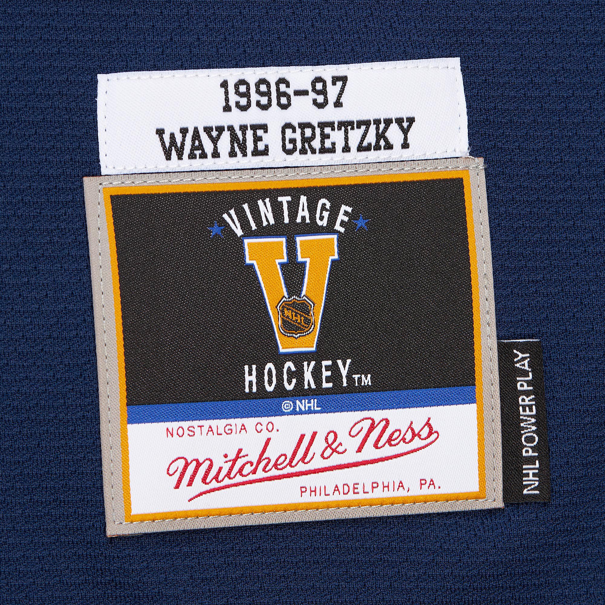 Mitchell & Ness Men's New York Rangers Wayne Gretzky #99 1996 Navy Power Play Vintage Replica Jersey product image