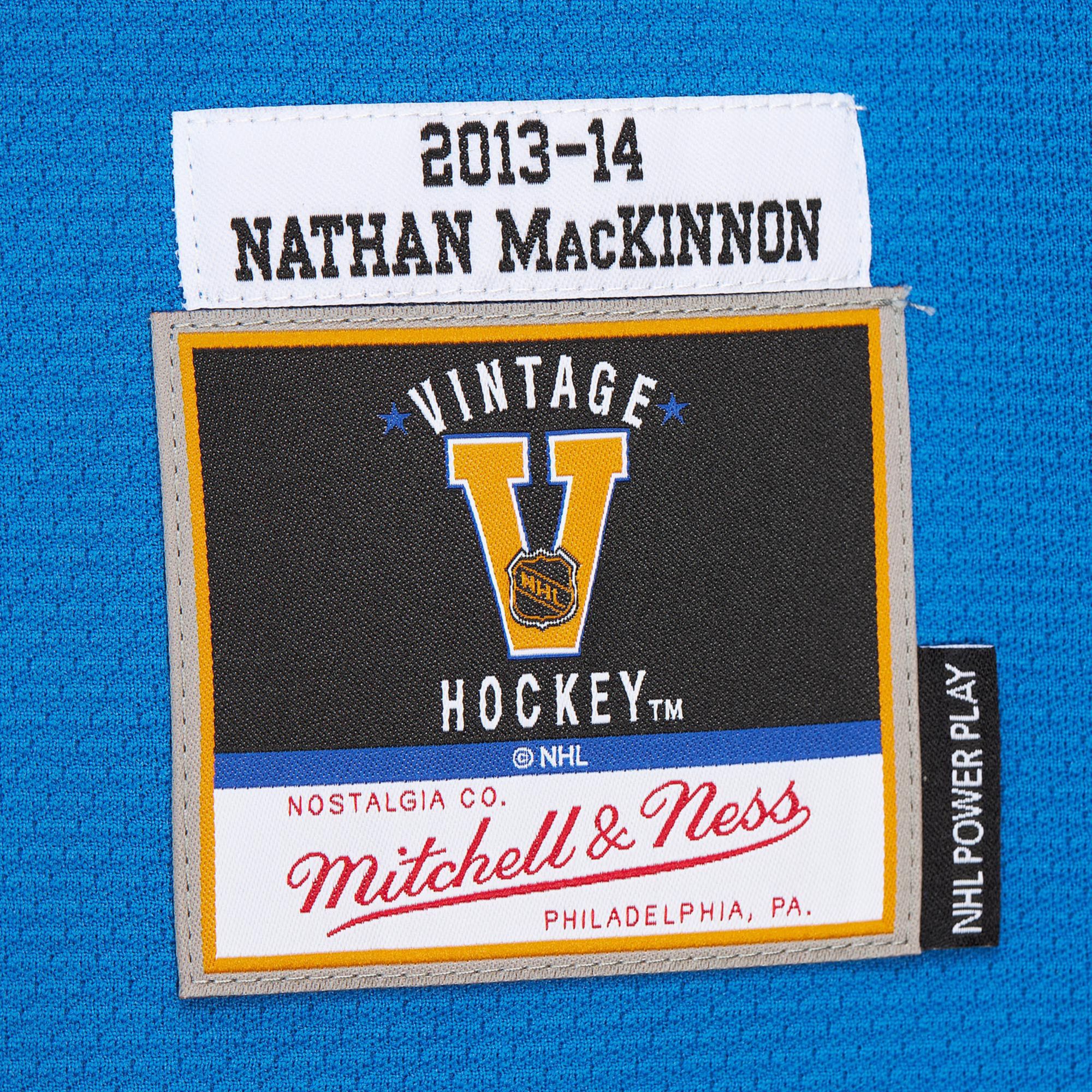 Mitchell & Ness Men's Colorado Avalanche Nathan MacKinnon #29 2013 Blue Power Play Vintage Replica Jersey product image