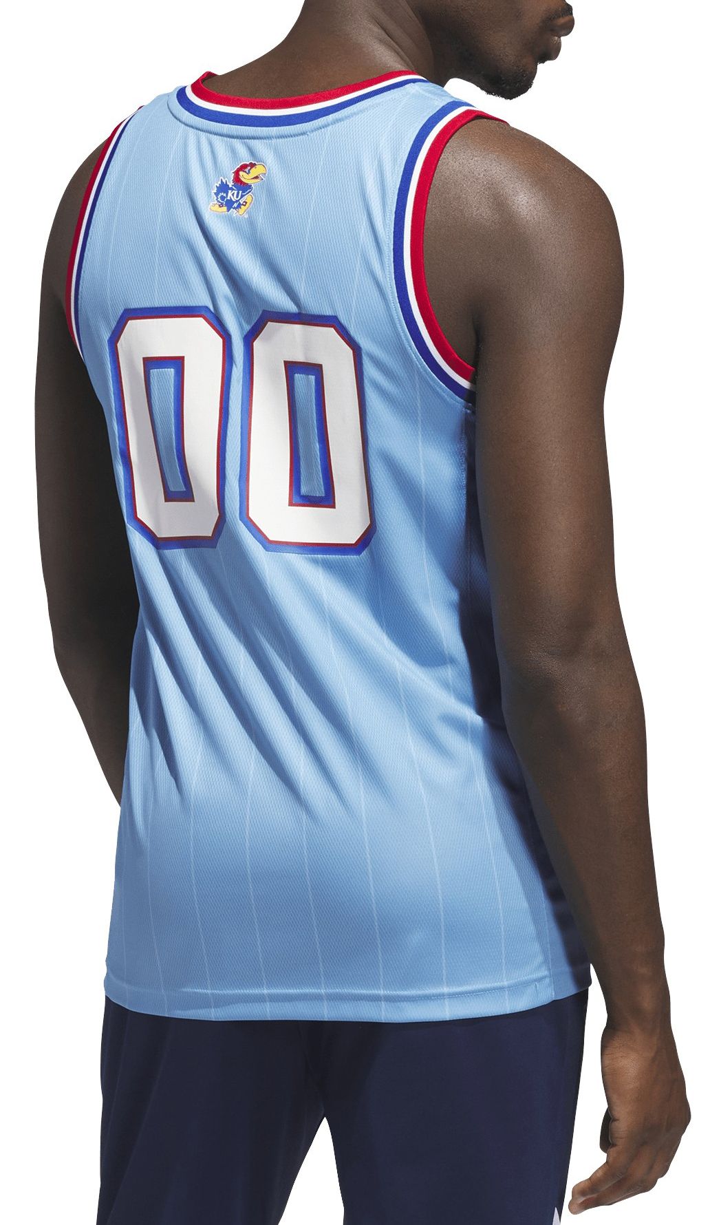 adidas Men's Kansas Jayhawks Light Blue Swingman Basketball Jersey product image