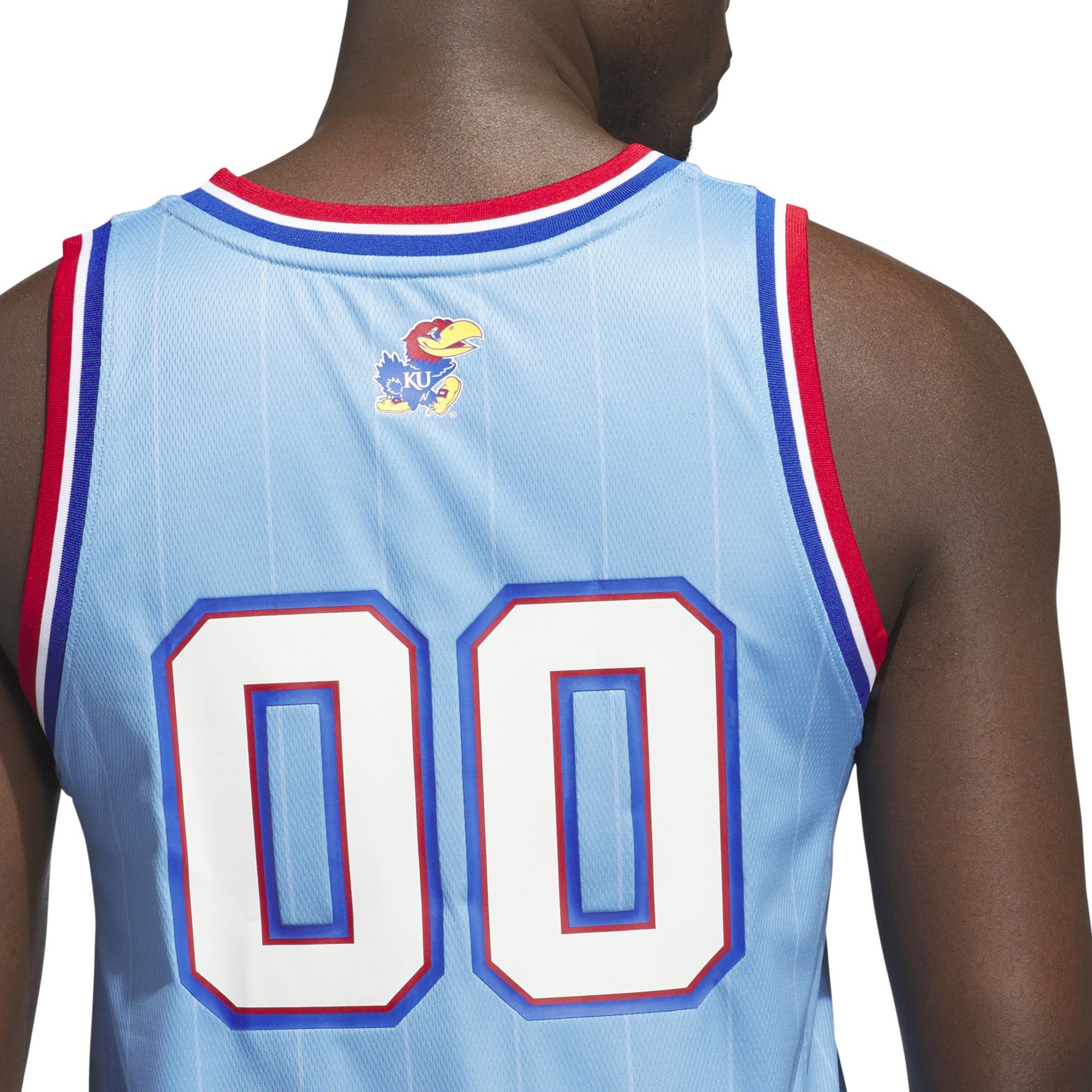 adidas Men's Kansas Jayhawks Light Blue Swingman Basketball Jersey product image