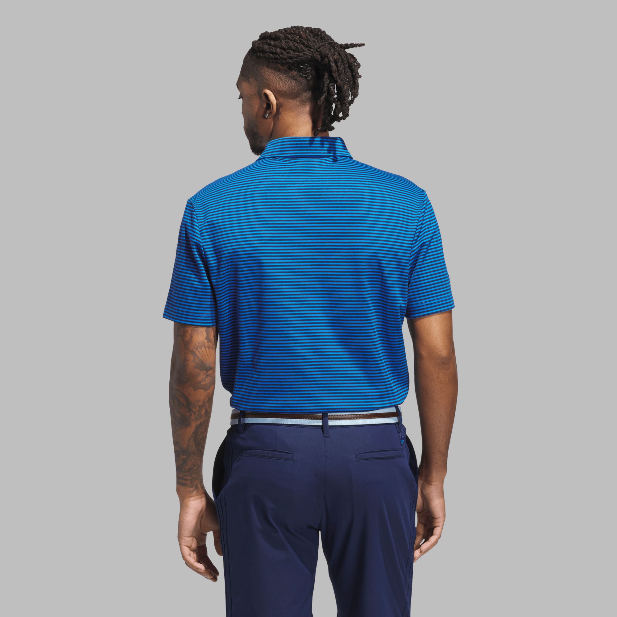 adidas Originals Mens Short sleeve Striped Pique Golf Polo product image