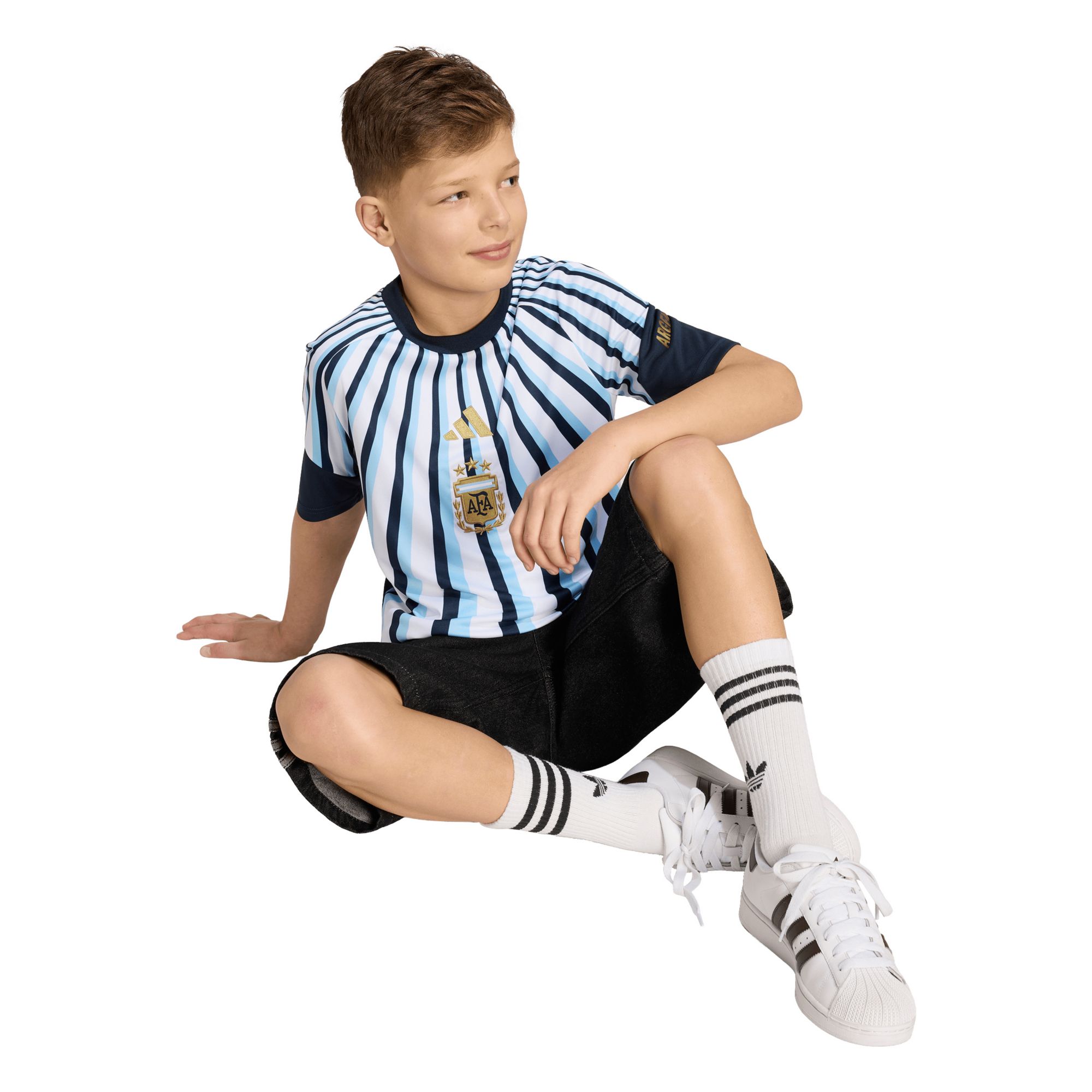 adidas Youth Argentina White 2026 Home Prematch Jersey product image
