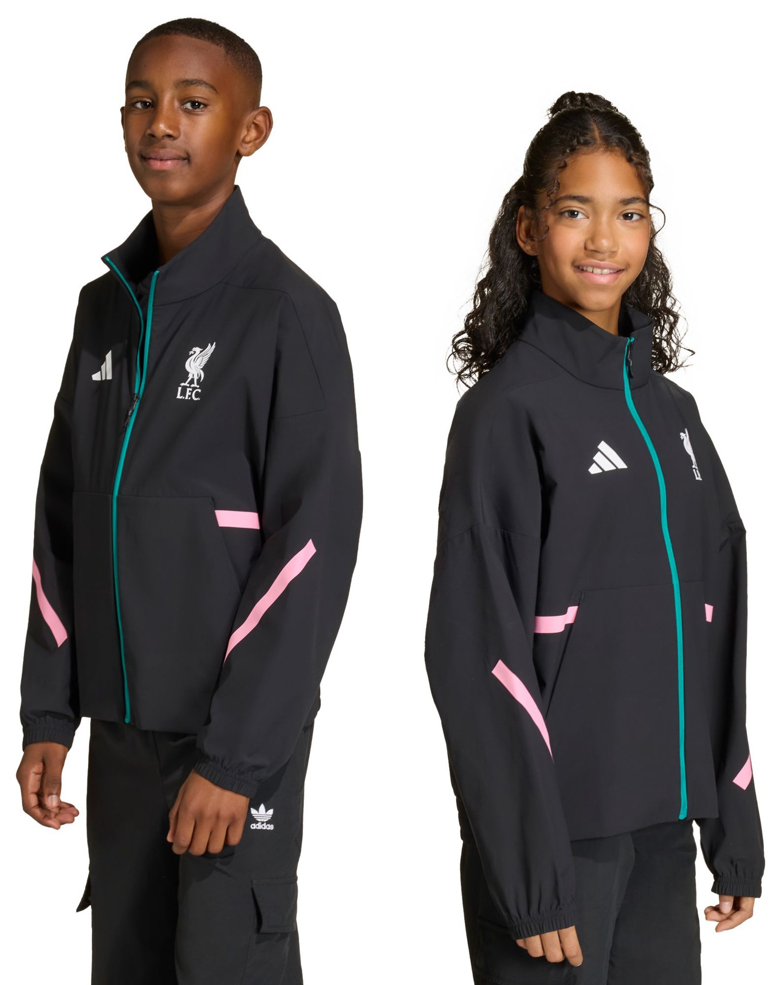 adidas Youth 2025 Liverpool Black Anthem Full-Zip Jacket product image