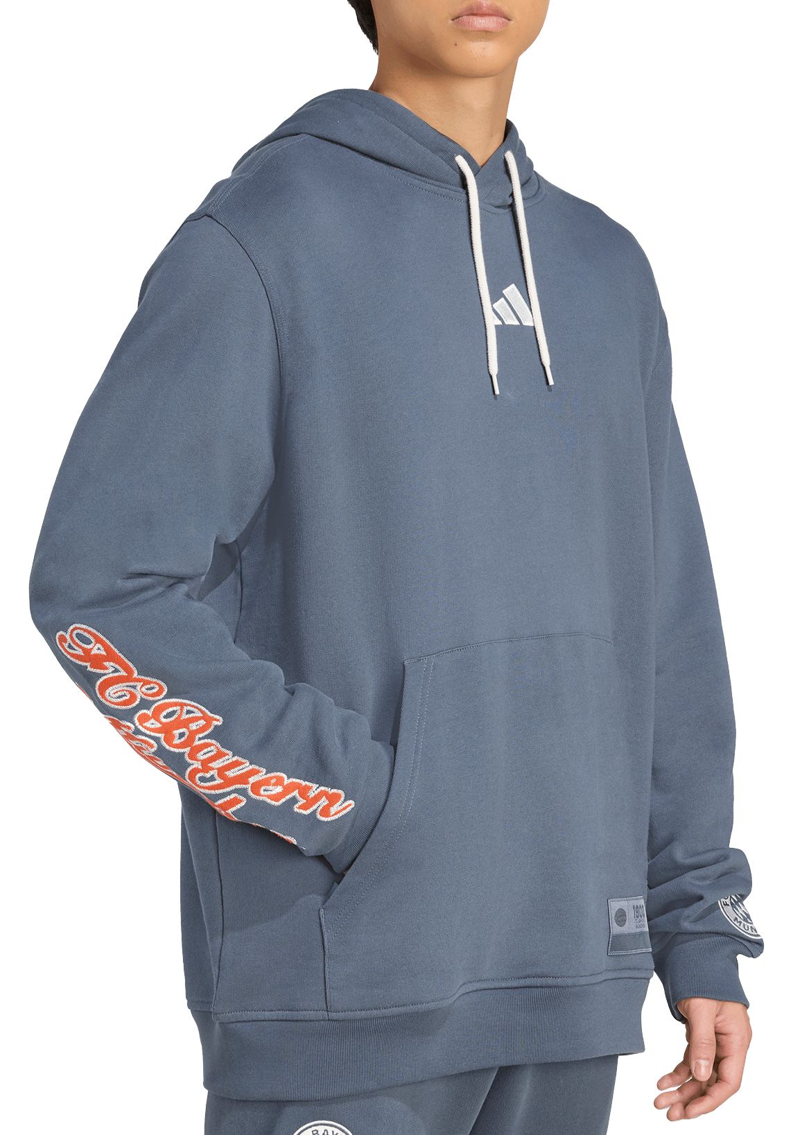 adidas Adult Bayern Munich Wordmark Grey Pullover Hoodie product image