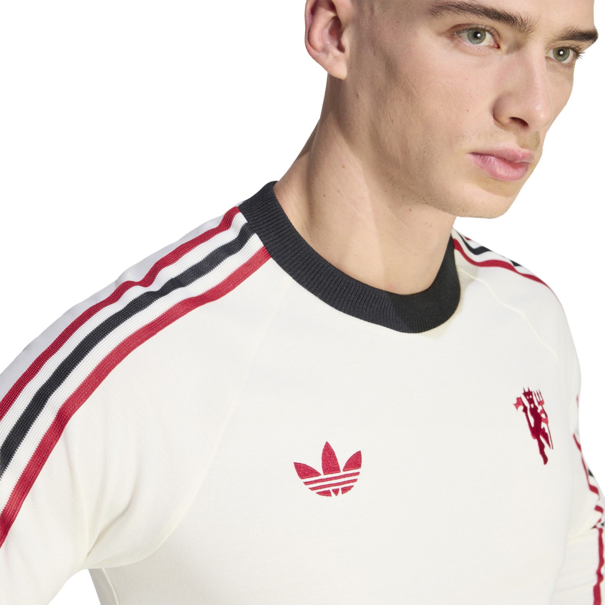 adidas Adult Manchester United Off-White 2025 Home Long Sleeve Shirt product image