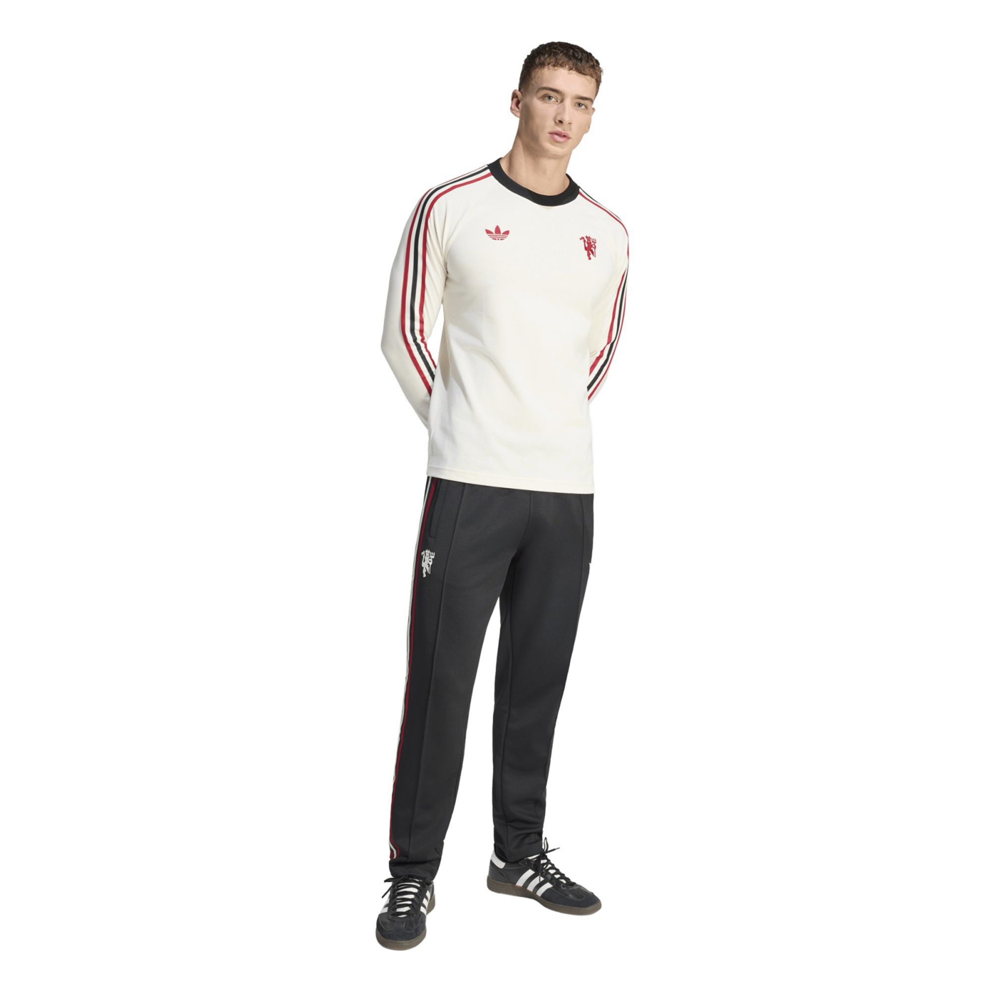 adidas Adult Manchester United Off-White 2025 Home Long Sleeve Shirt product image