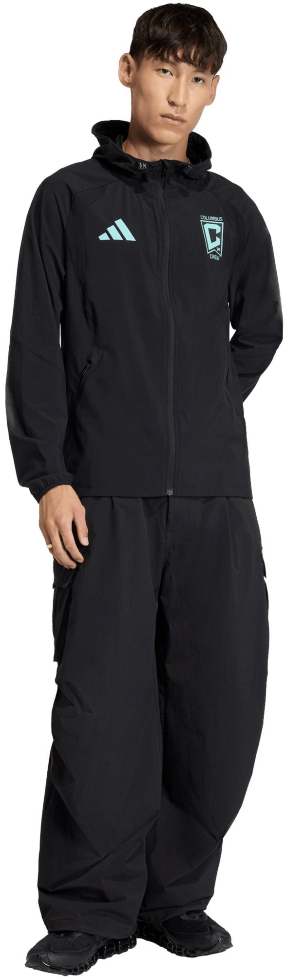 adidas Adult Columbus Crew Black 2026 Home Travel Full-Zip Jacket product image