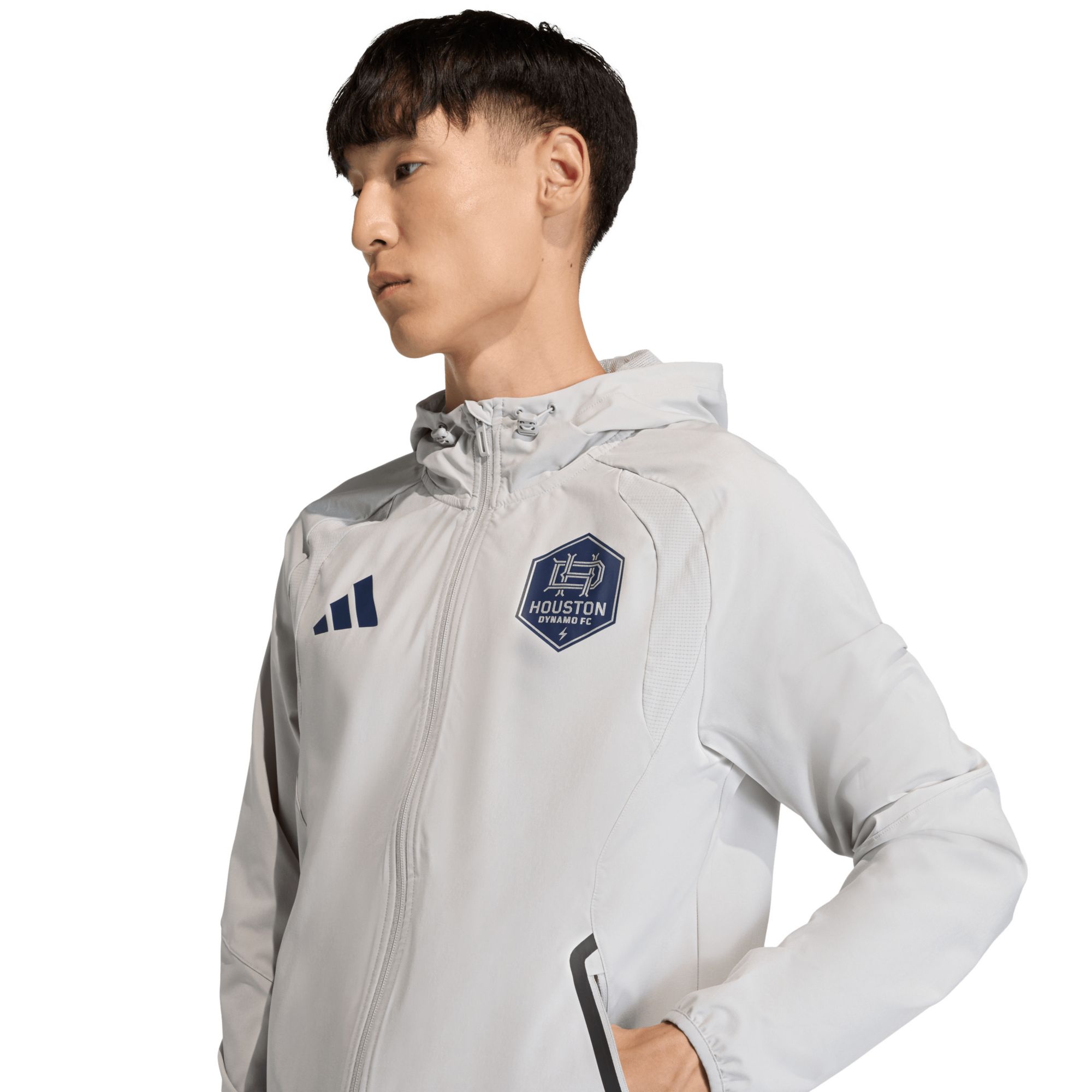 adidas Adult Houston Dynamo Grey 2026 Home Travel Full-Zip Jacket product image