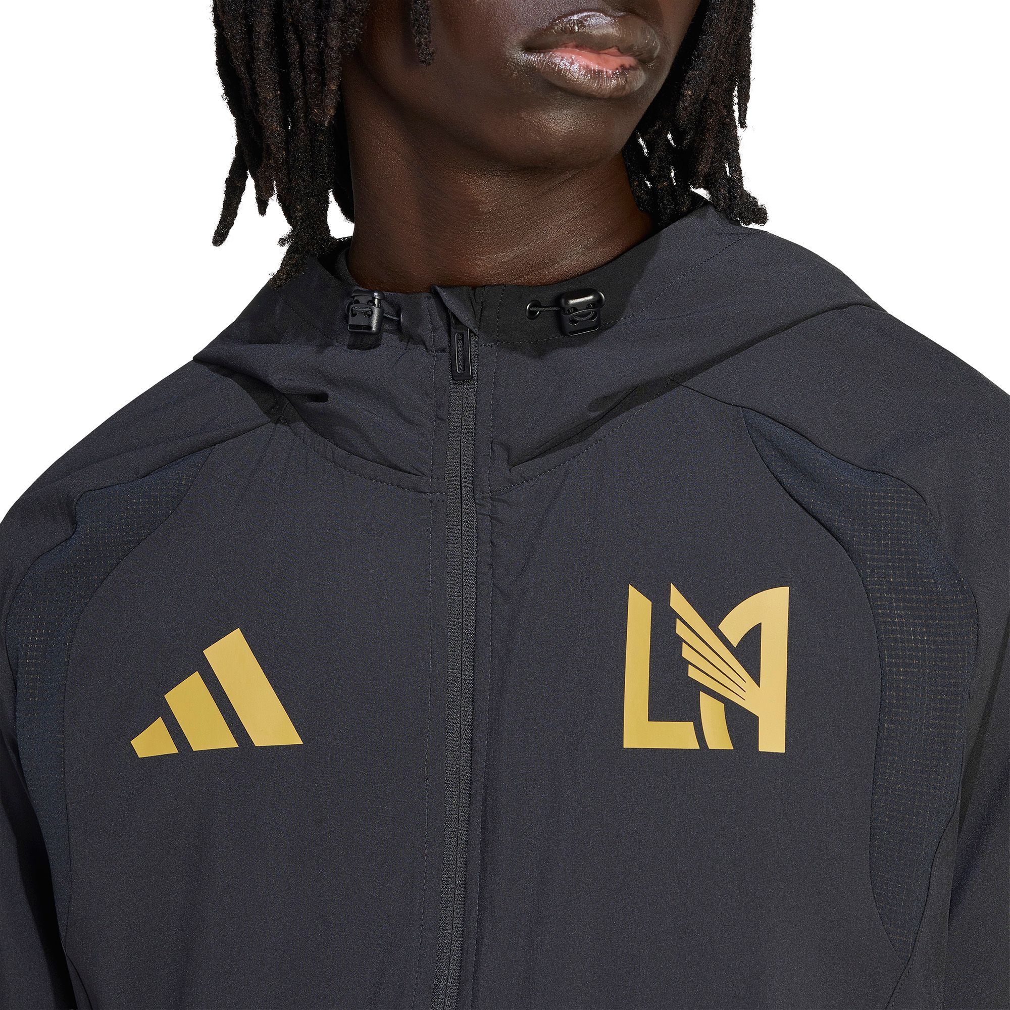 adidas Adult Los Angeles FC Black 2026 Home Travel Full-Zip Jacket product image