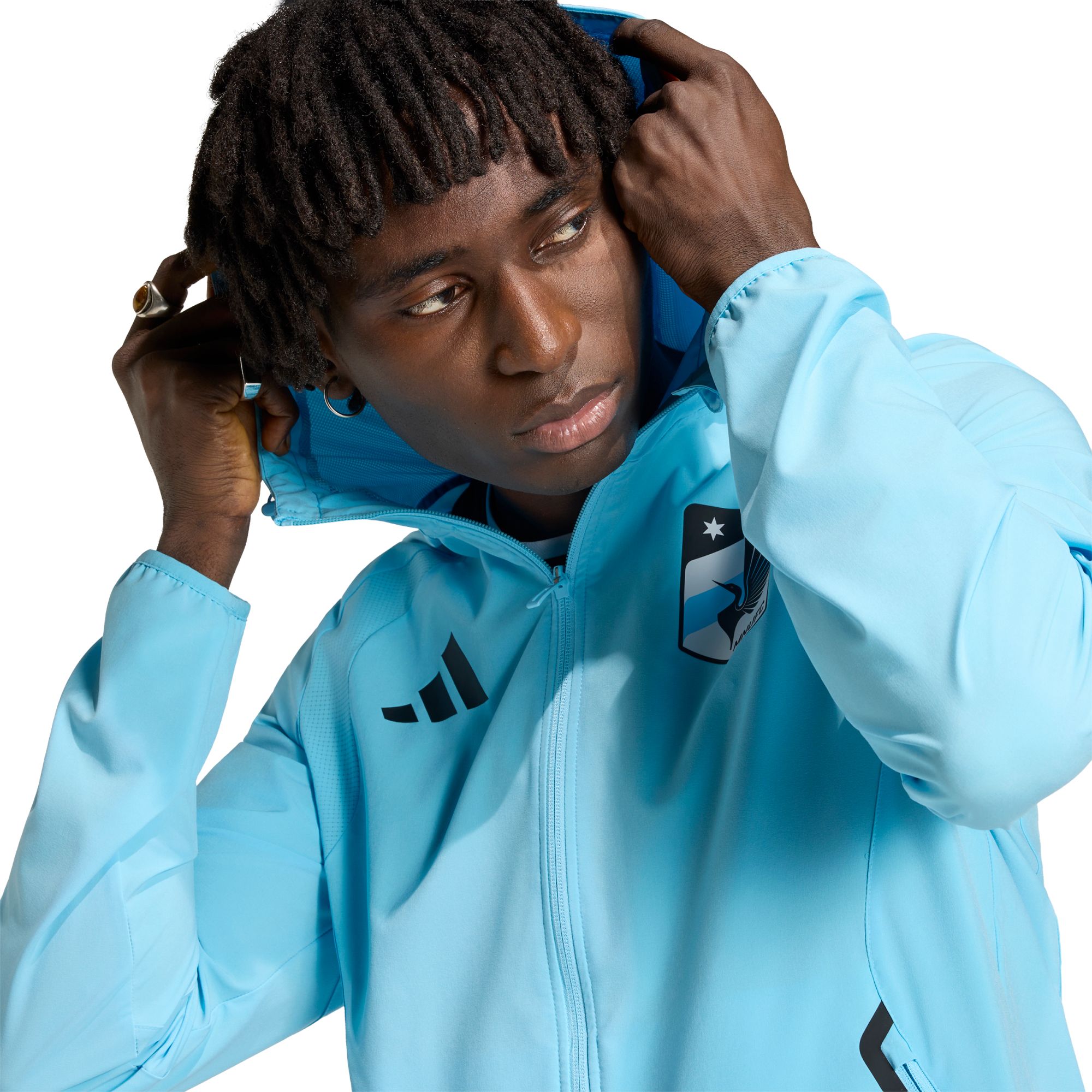 adidas Adult Minnesota United FC Light Blue 2026 Home Travel Full-Zip Jacket product image
