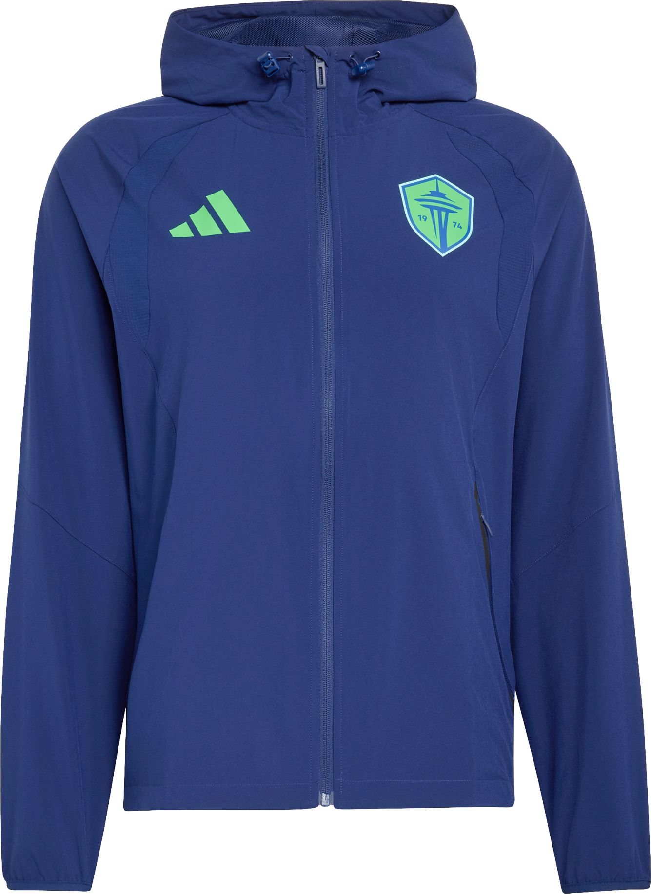 adidas Men's Seattle Sounders Dark Blue 2026 Home Travel Full-Zip Jacket product image