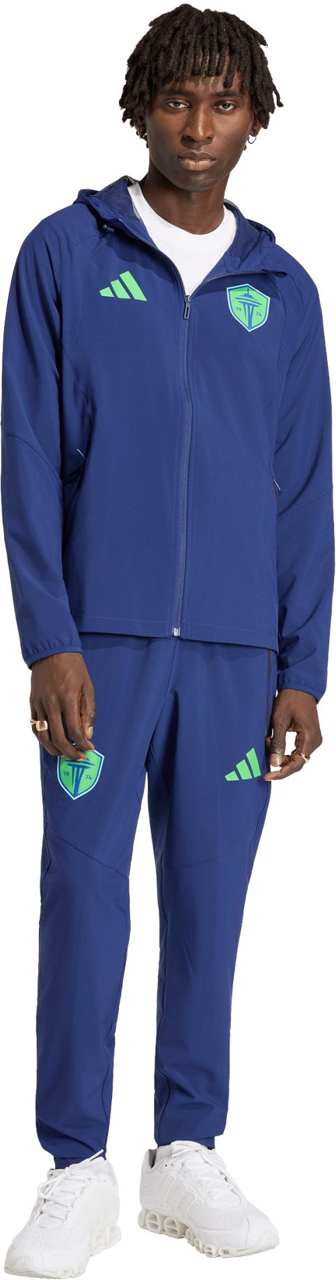 adidas Men's Seattle Sounders Dark Blue 2026 Home Travel Full-Zip Jacket product image