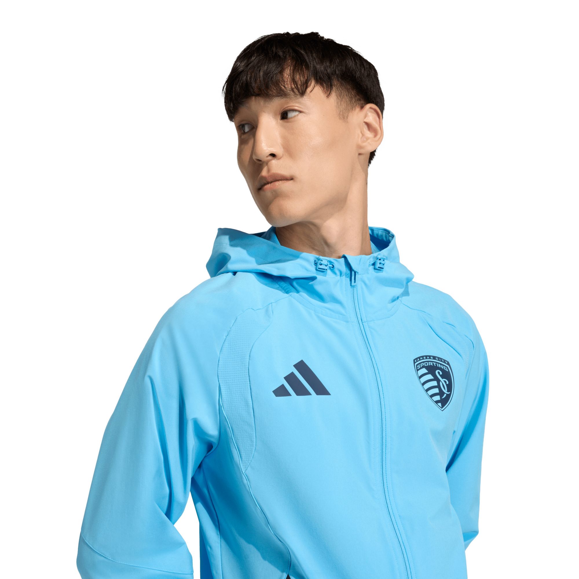 adidas Men's Sporting Kansas City Blue 2026 Home Travel Full-Zip Jacket product image