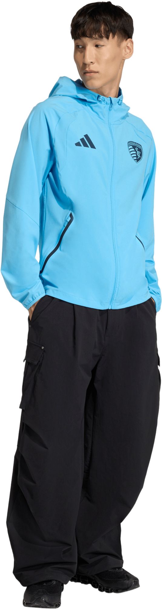 adidas Men's Sporting Kansas City Blue 2026 Home Travel Full-Zip Jacket product image
