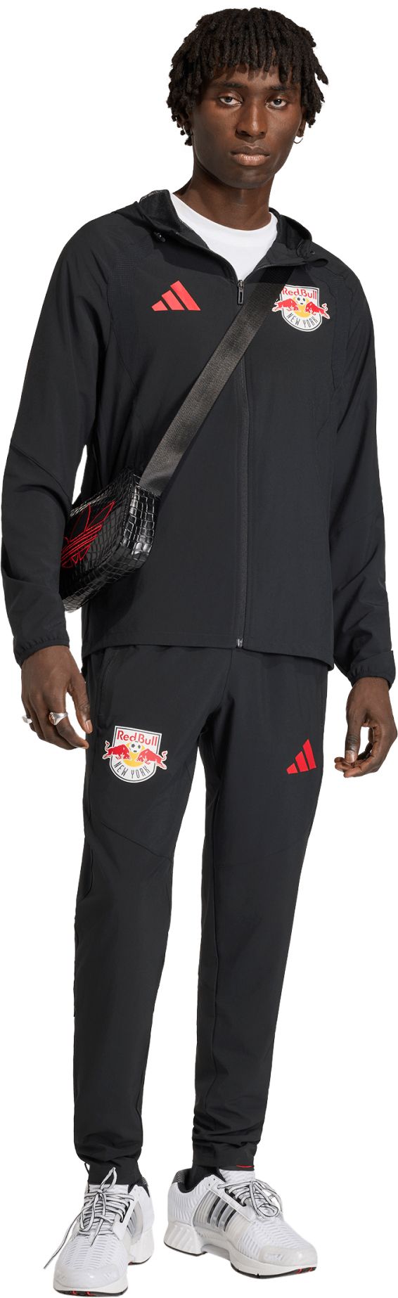 adidas Men's New York Red Bulls Black 2026 Home Travel Full-Zip Jacket product image