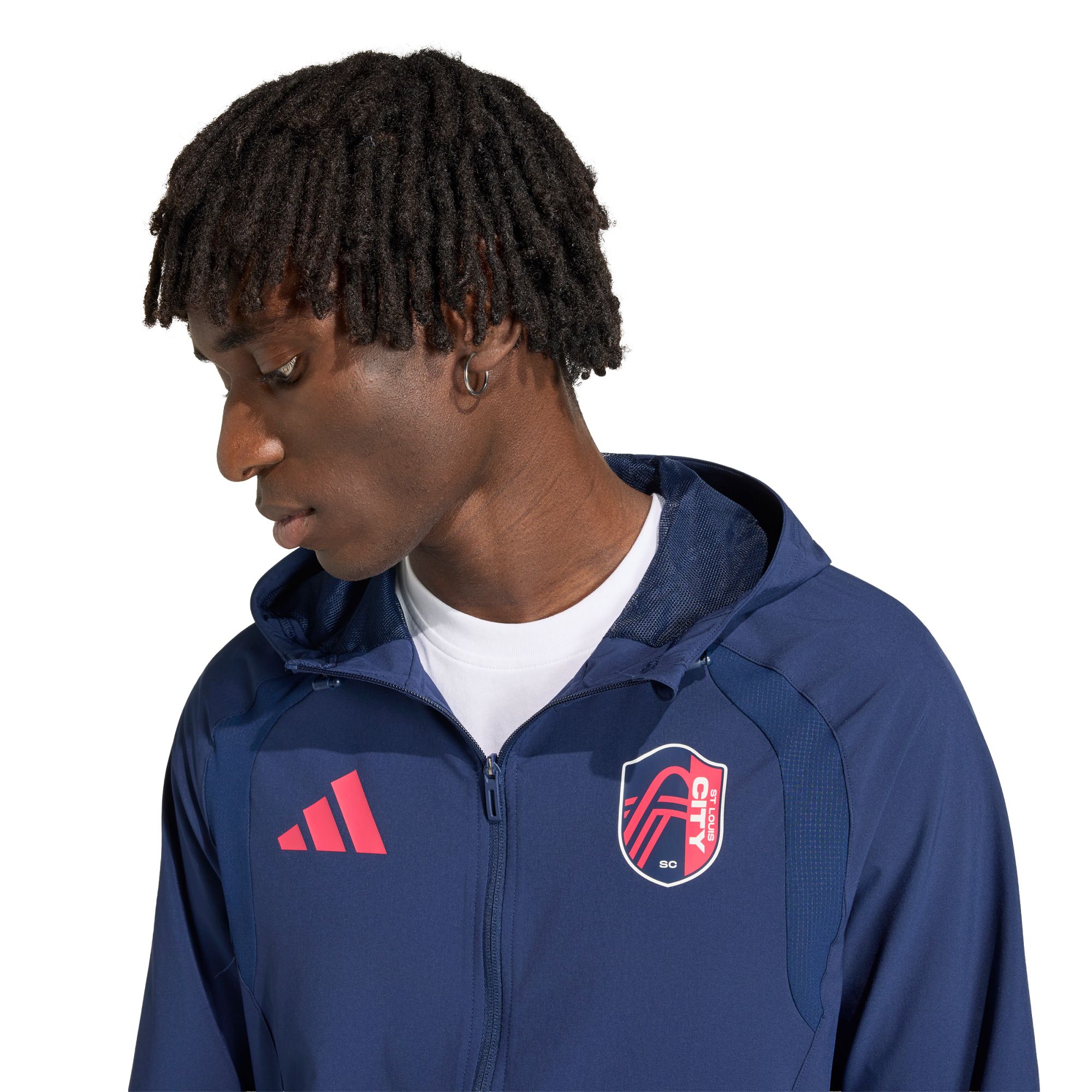 adidas Men's St. Louis FC Navy 2026 Home Travel Full-Zip Jacket product image