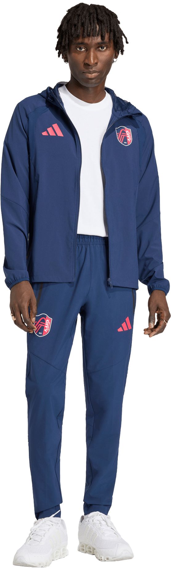 adidas Men's St. Louis FC Navy 2026 Home Travel Full-Zip Jacket product image