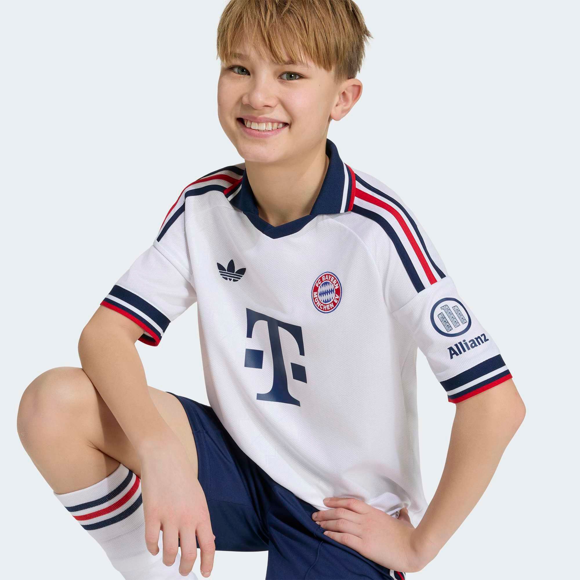 adidas Youth Bayern Munich White 2026 Away Replica Jersey product image