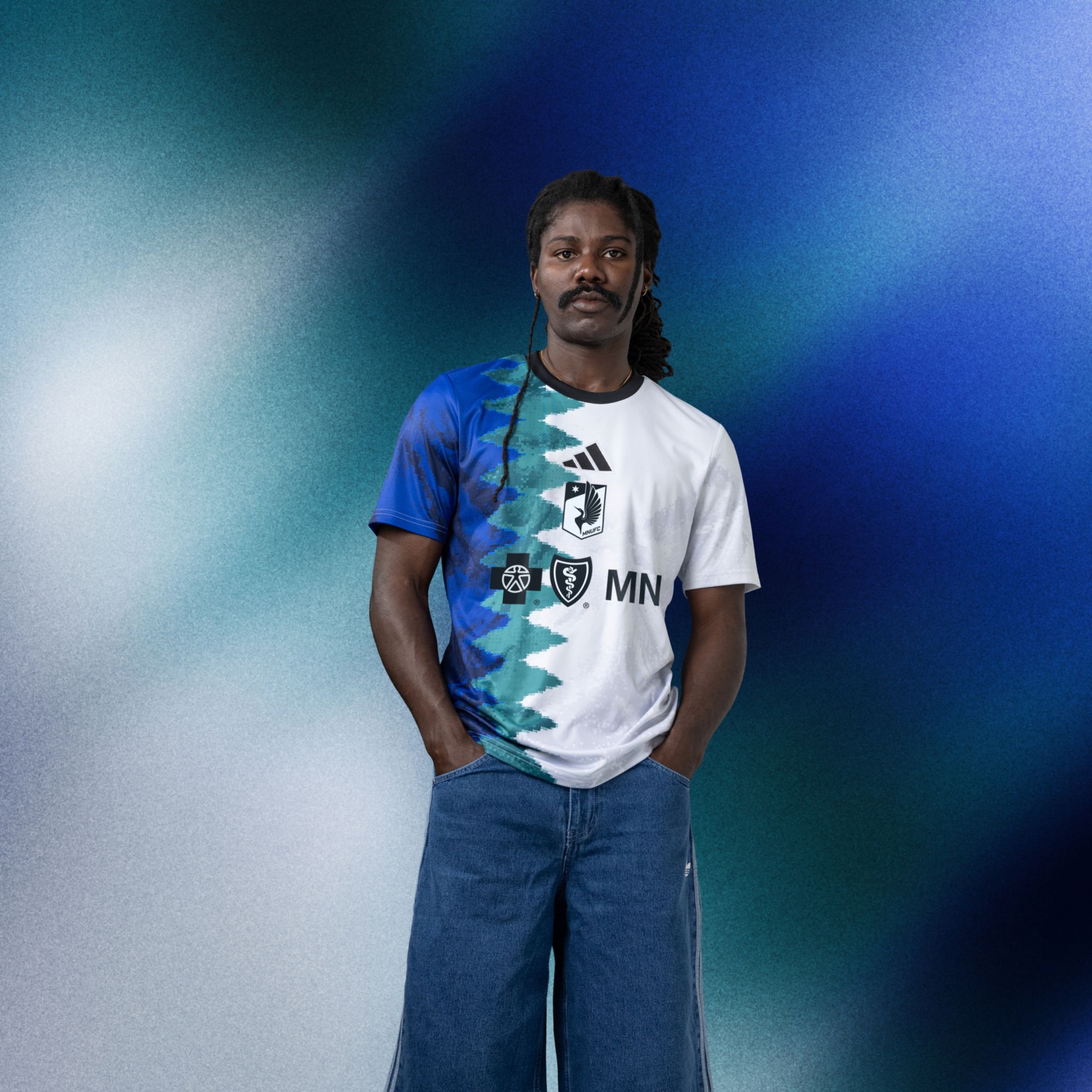 adidas Adult Minnesota United FC 2025 eSports Pixels To Pitch White Prematch Jersey product image