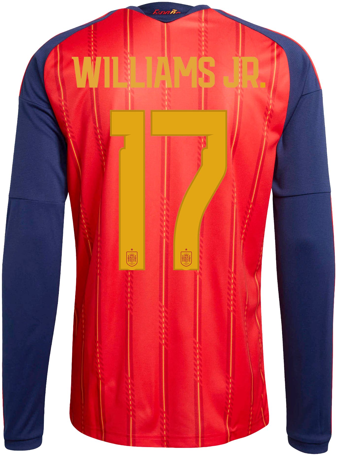 adidas Adult Spain Nico Williams #17 2026 Home Replica Jersey product image